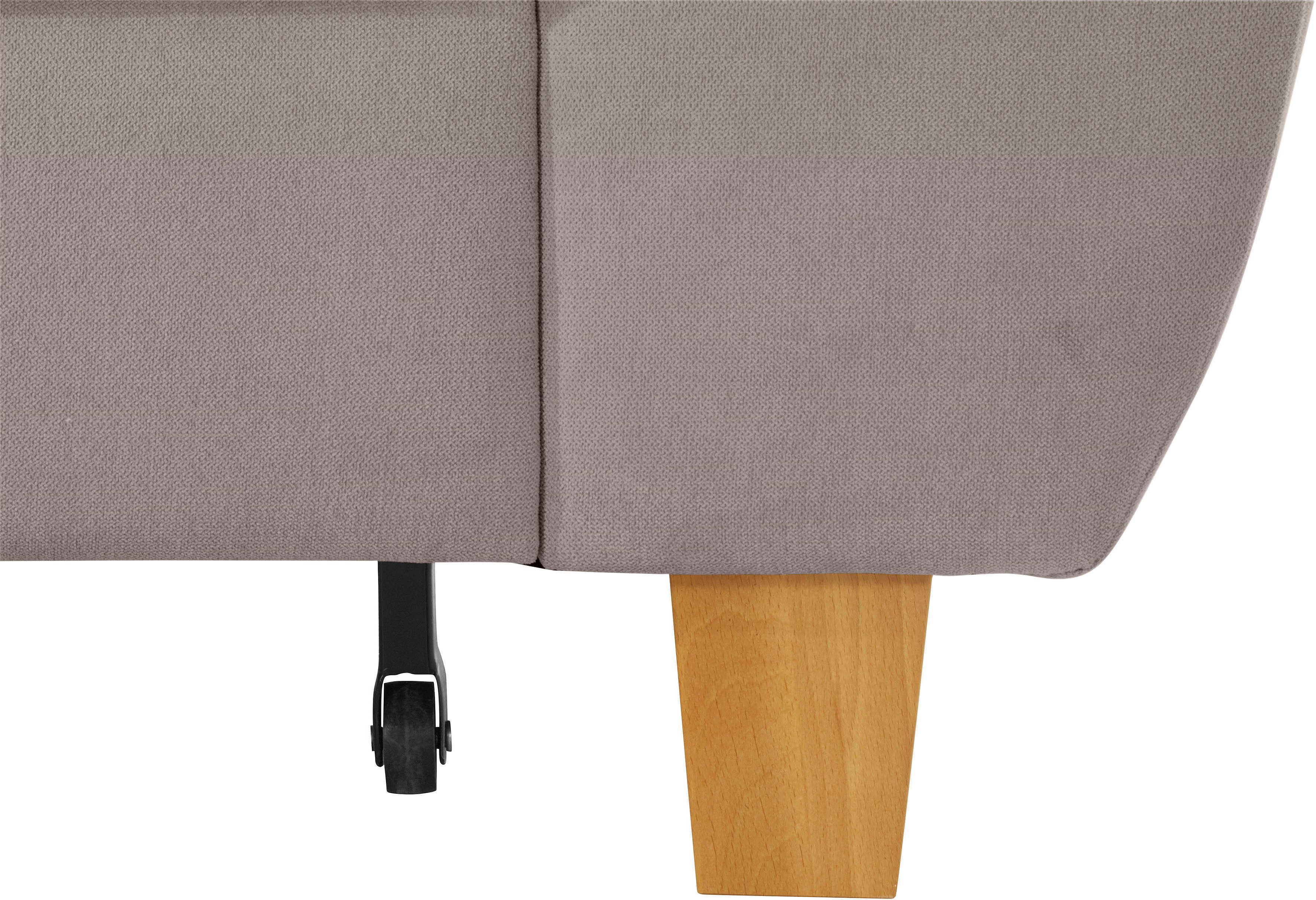 exxpo - sofa fashion Hoekbank Enya, uitgebreide afwerking, hoog zitcomfort, comfortabel, L-vorm inclusief verstelbare hoofdsteun, naar keuze met slaapfunctie en bedkist