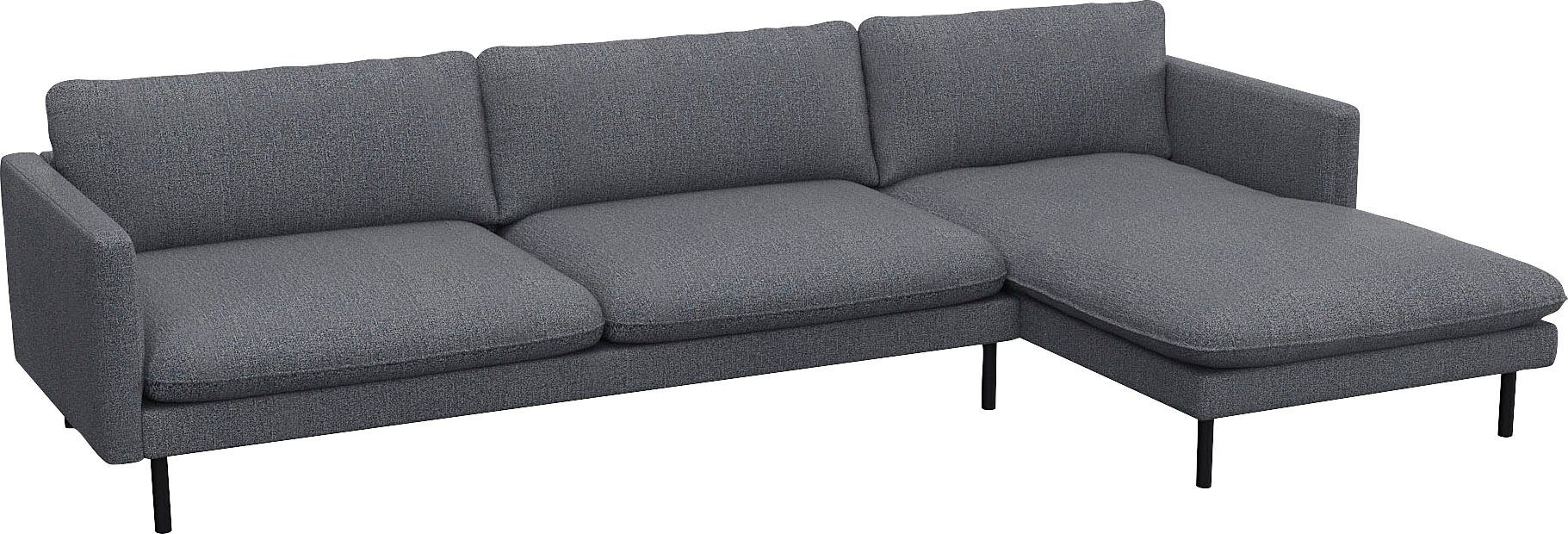 FLEXLUX Hoekbank Bolzano, elegant en comfortabel, L-vorm Zitting van koudschuim & stalen vering, losse zit- en rugkussens