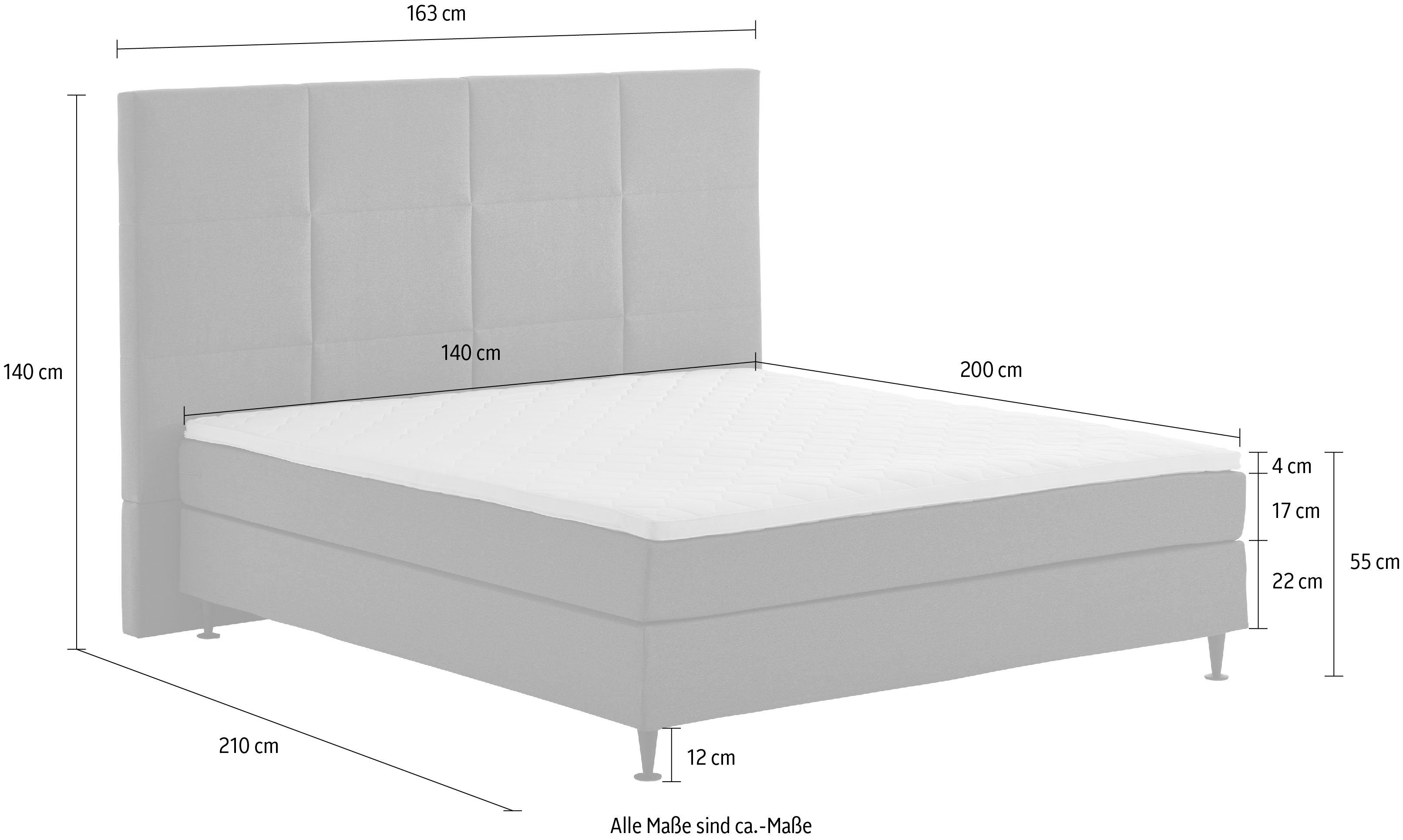 andas Boxspring Linja met hotelbed-karakter, comfort-lighoogte en topmatras inclusief