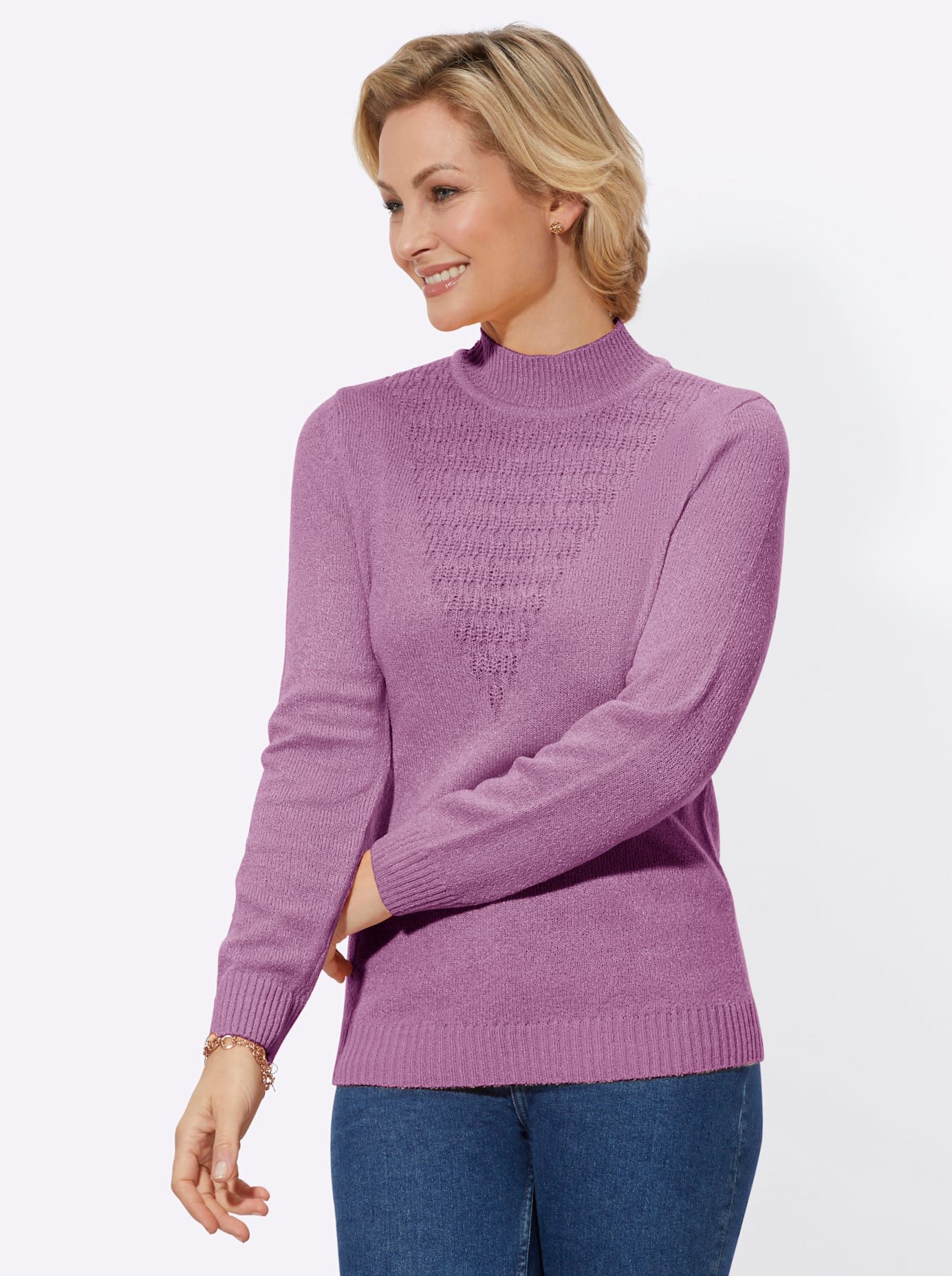 Classic Basics Trui met staande kraag Trui
