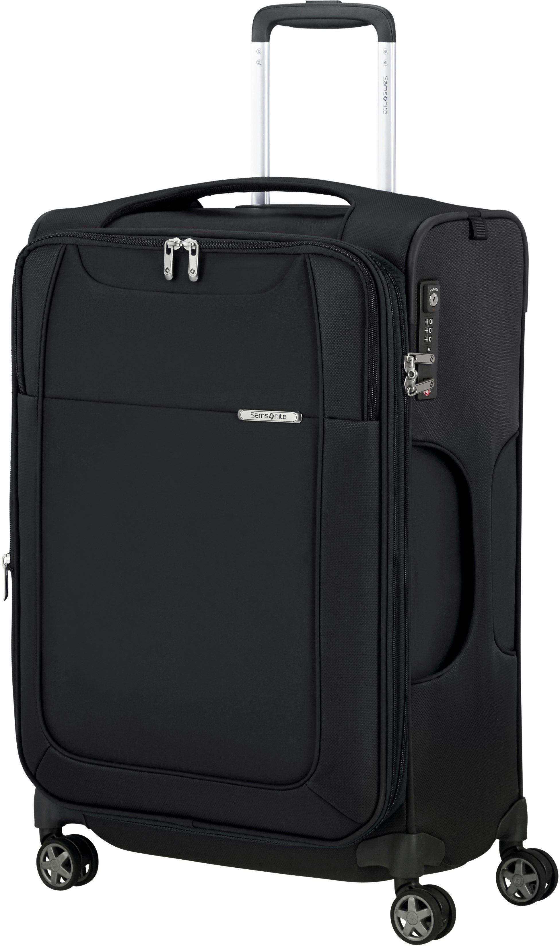 Samsonite Zachte bagage trolley D'LITE, verschillende maten en kleuren Reiskoffer zachte schaal koffer TSA-cijferslot in klassiek ontwerp