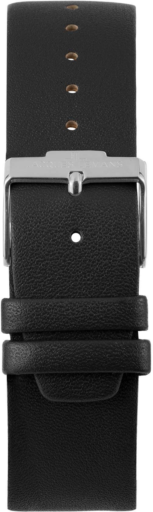 Jacques Lemans Kwartshorloge Monaco, 42-9A Polshorloge, dameshorloge, crystexglas, leren armband