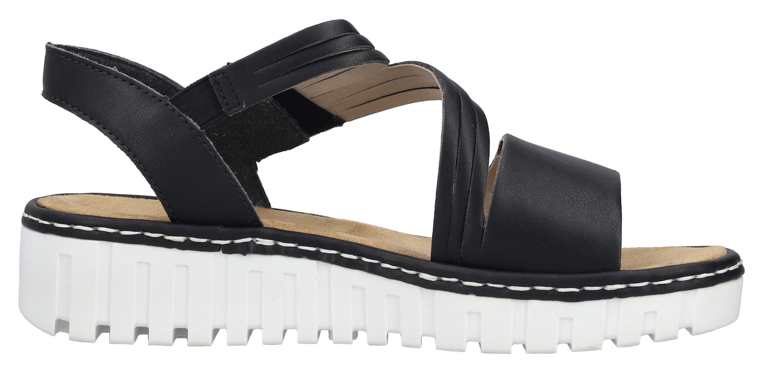 Rieker Plateausandalen Zomerschoen, sandaal, sleehak, met klittenband