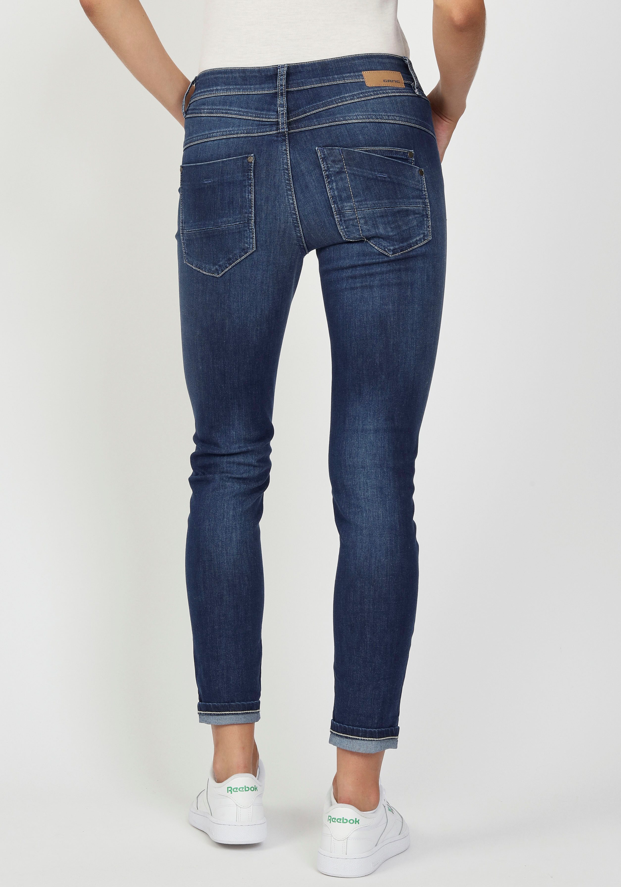 GANG Relax fit jeans 94AMELIE met used-effecten