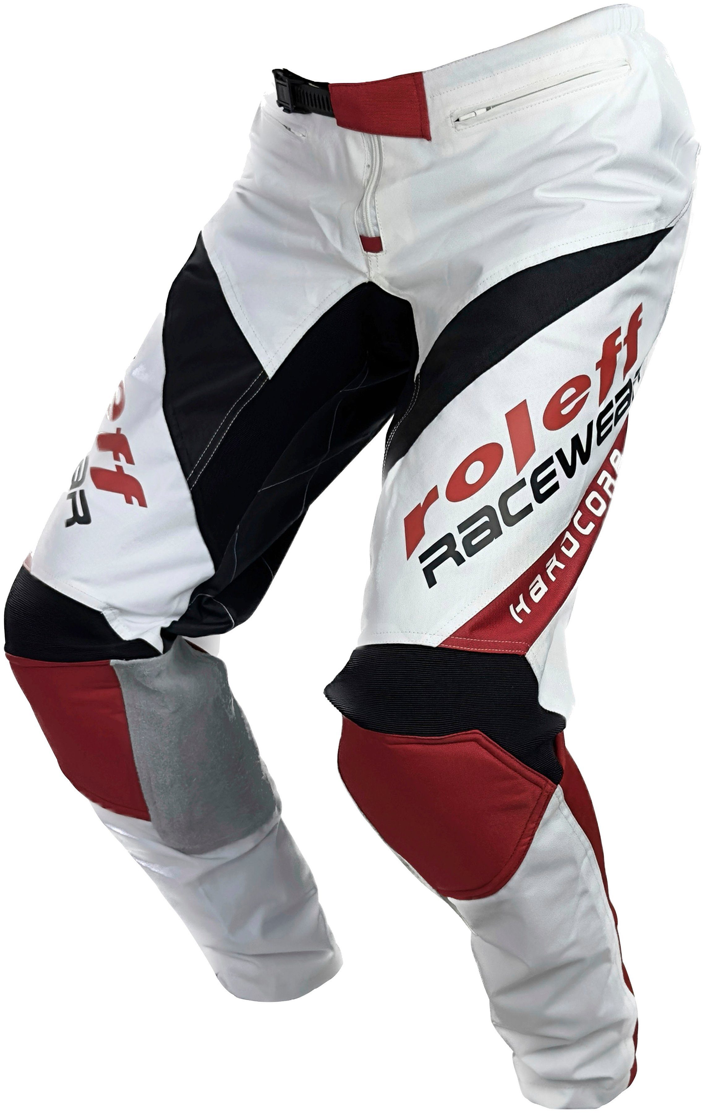 roleff Motorbroek Motocross RO 872 met stretch-inzetten en leren versterkingen