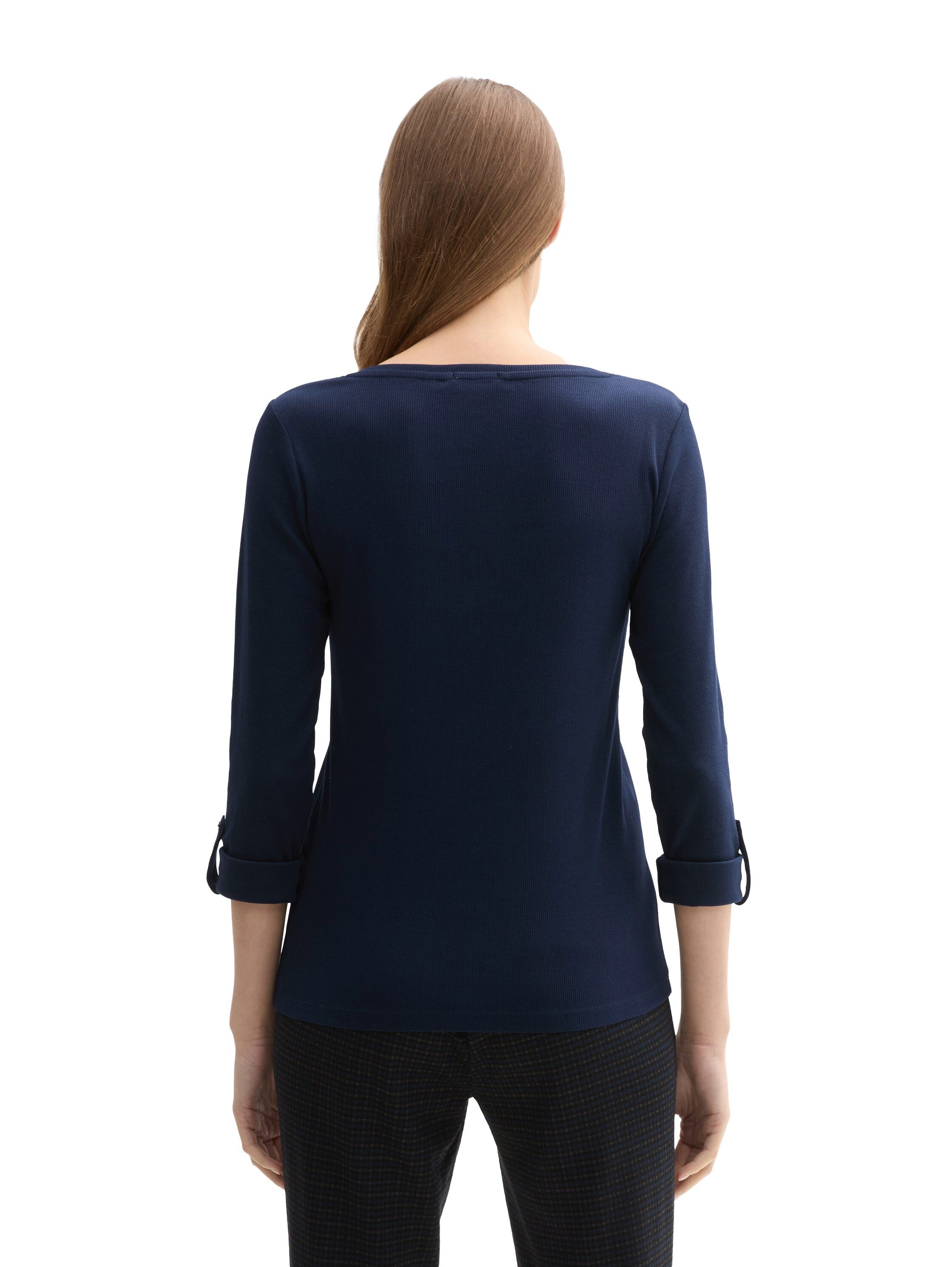 Tom Tailor Henleyshirt met 7/8 mouw