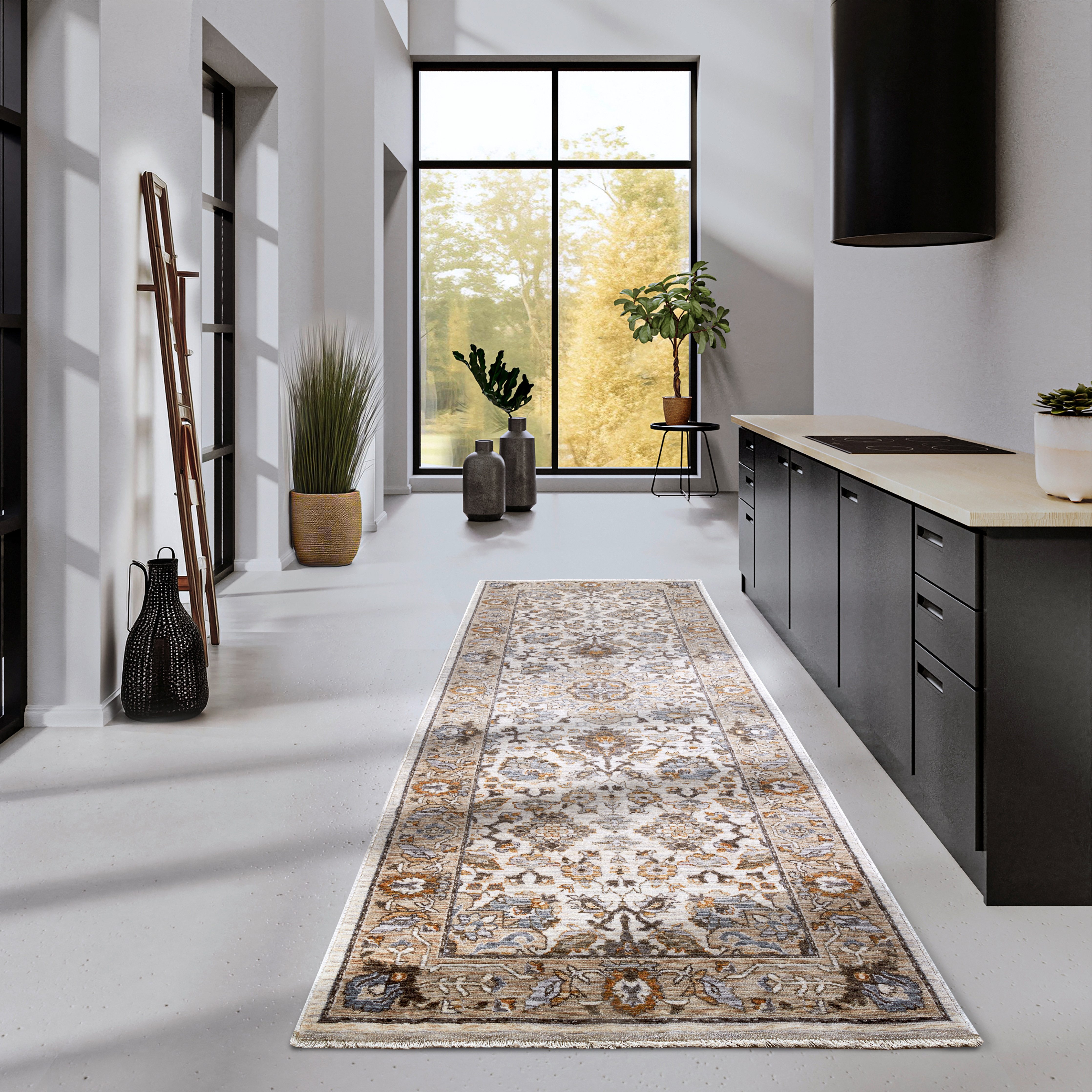 Villeroy & Boch Vloerkleed Egon Oosters, franjes, loper, woonkamer, slaapkamer, klassiek