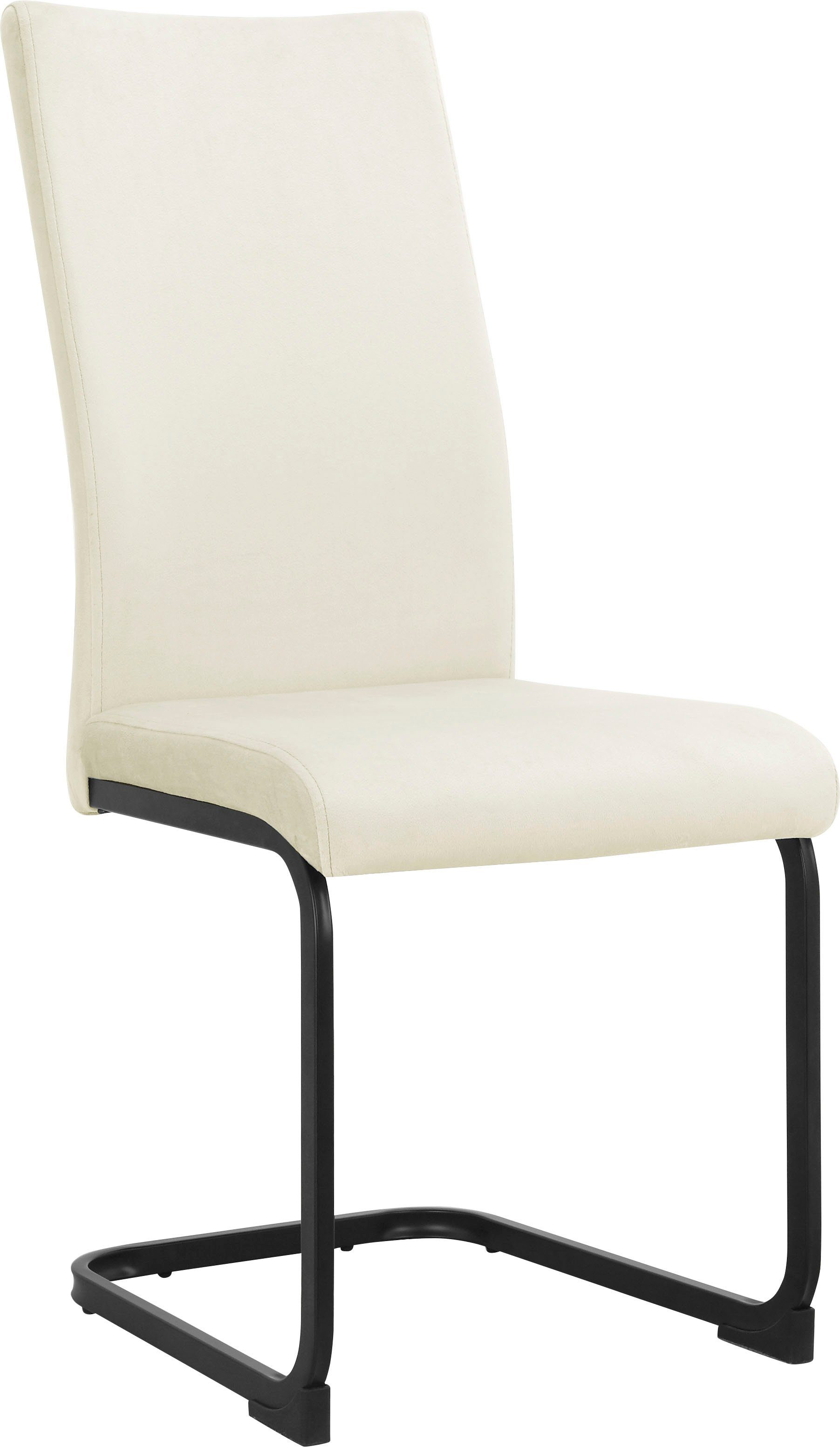 INOSIGN Eethoek Darcel/Danny glazen tafel Sledestoel eetkamerstoel, tafel met vaste plaat (set, 5-delig)