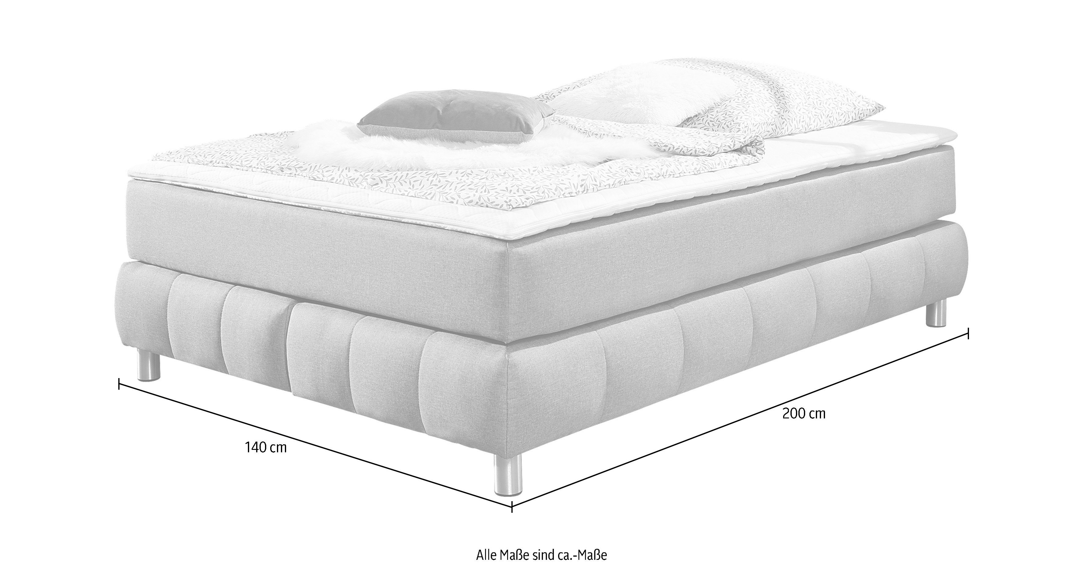 andas Boxspring Salo Zonder hoofdbord, incl. matrastopper, ook in extra lange versie 220 cm verkrijgbaar