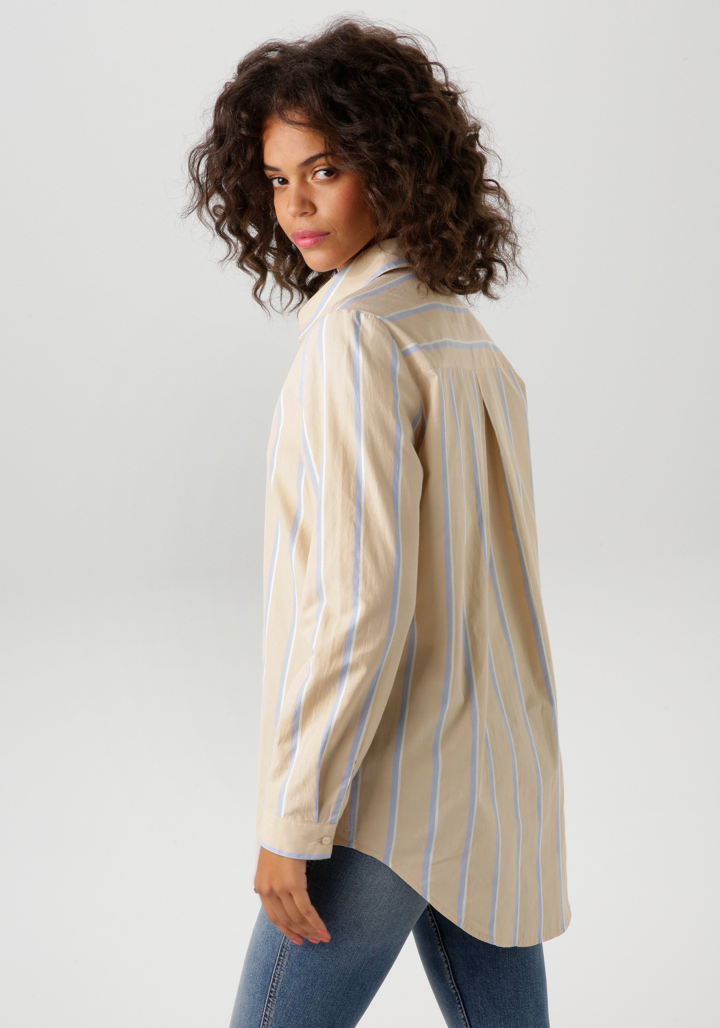 Aniston CASUAL Overhemdblouse in pastel gestreept dessin - nieuwe collectie