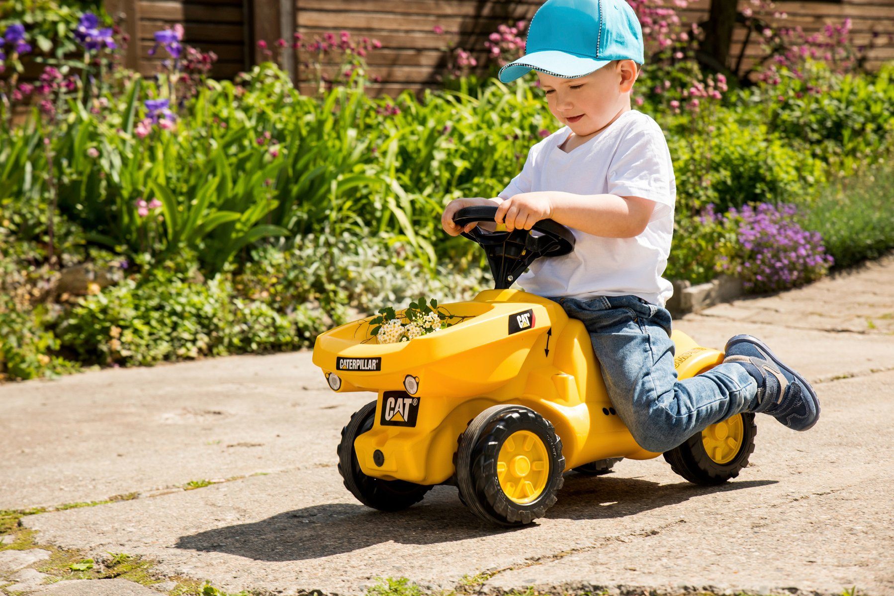 Rolly Toys Loopauto Minitrac Dumper CAT voor kinderen van 1,54 jaar