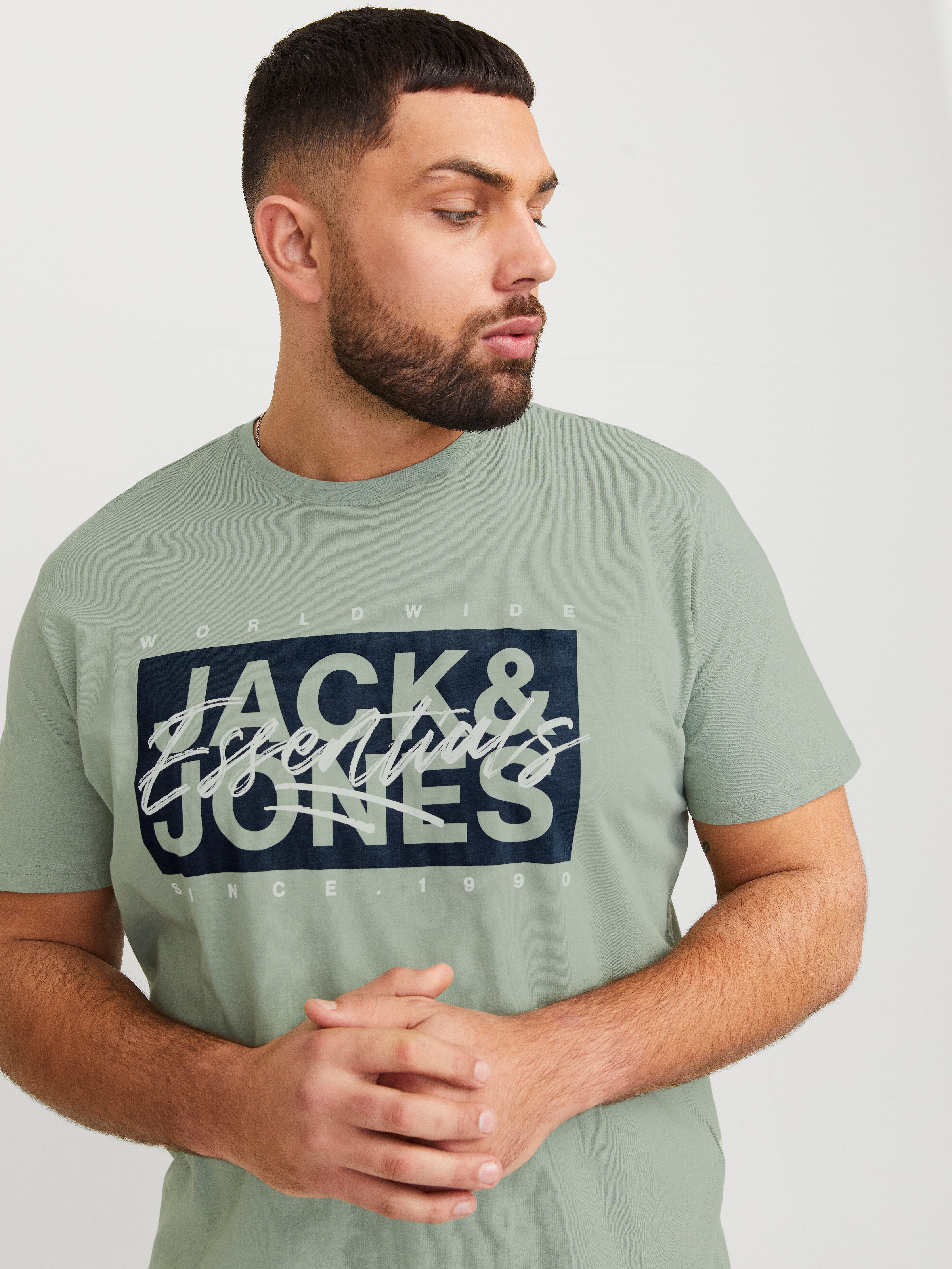 Jack & Jones PlusSize Shirt met ronde hals JJCOLTON TEE SS CREW NECK PLS