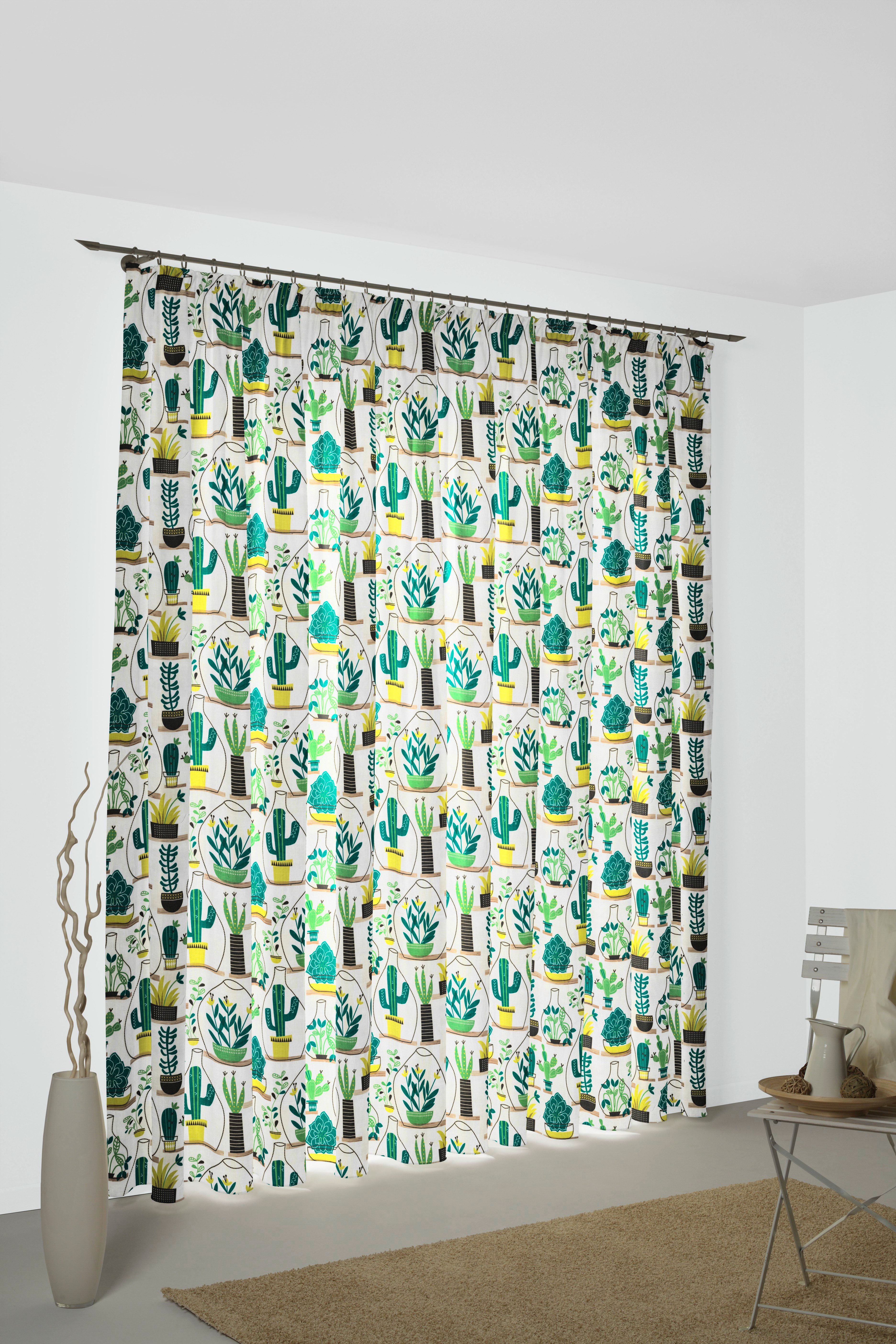 Wirth Gordijn Oakham (1 stuk) kant & klaar gordijnen maat hxb: 255x130 cm groen