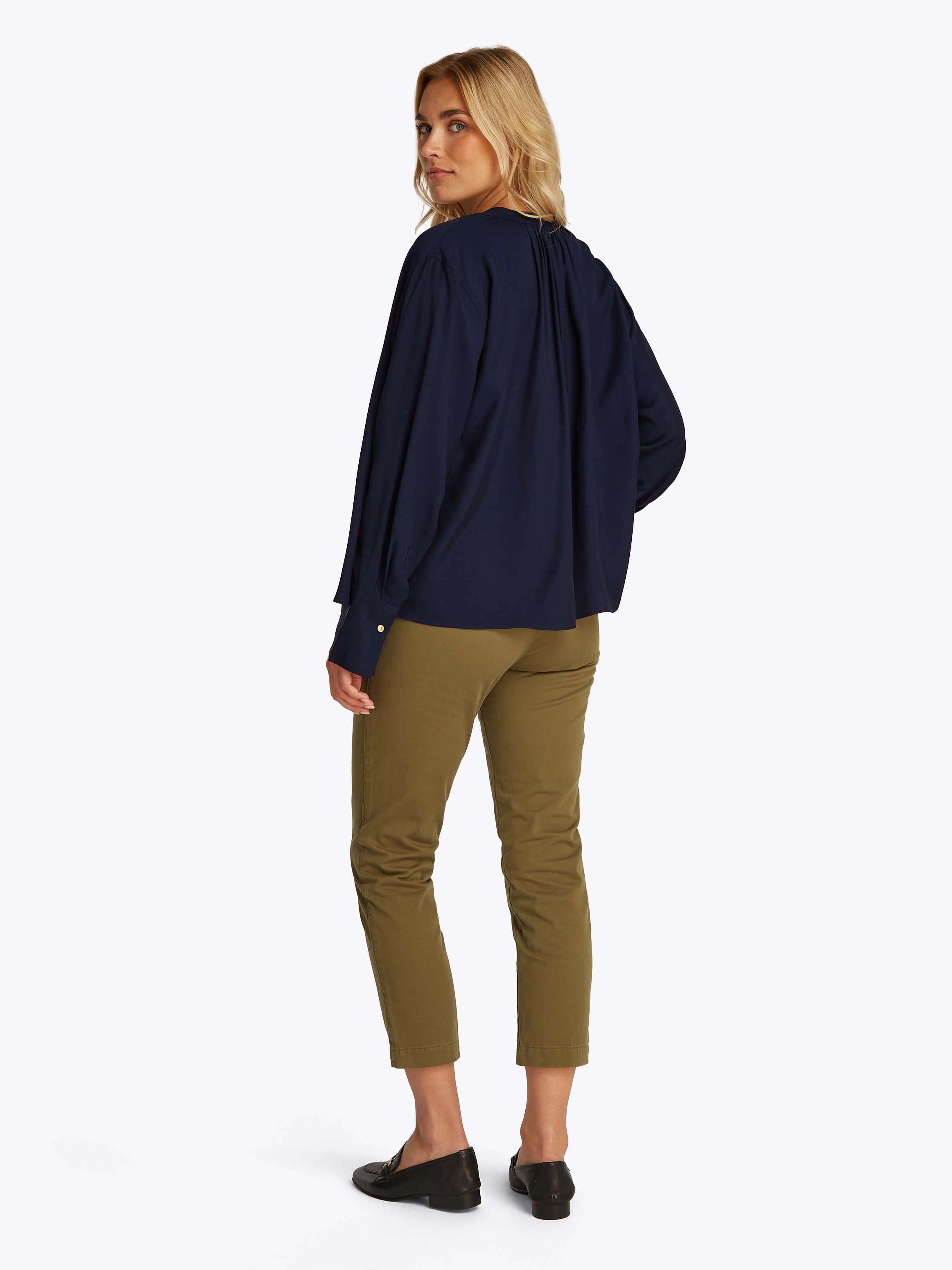 Tommy Hilfiger Curve Klassieke blouse CRV SOFT VIS V NECK LS BLOUSE