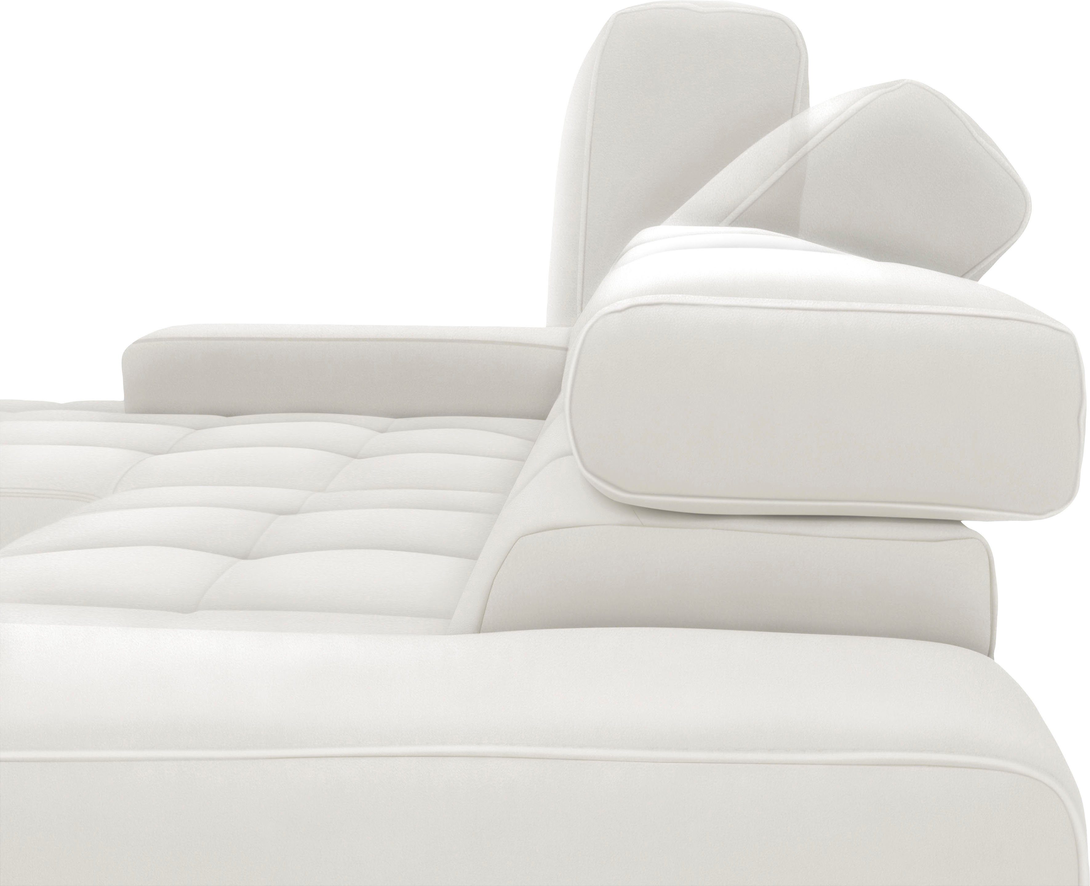 DOMO collection Hoekbank Cunelli mooie zitnaden als designelement, stevige zitcomfort, L-vorm