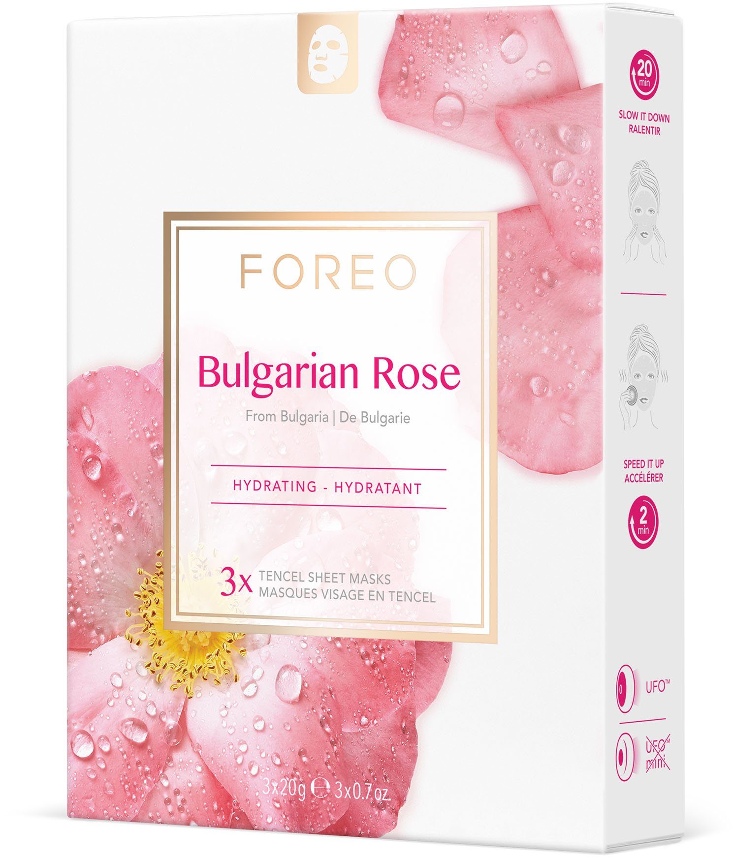 FOREO Gezichtsmasker Farm To Face Collection Sheet Masks Bulgarian Rose (3-delig)