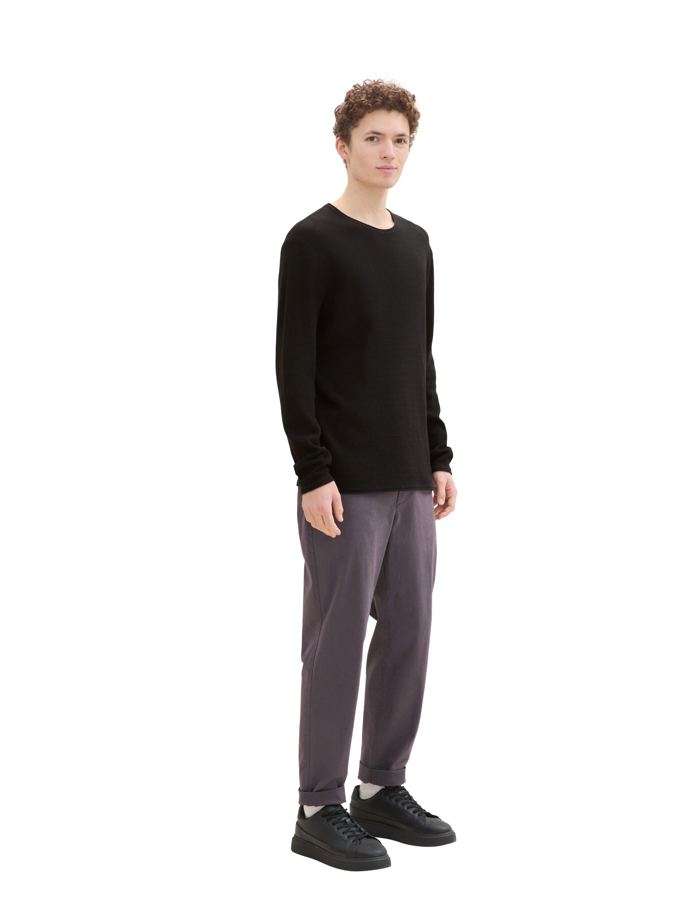 Tom Tailor Denim Trui met ronde hals met structuur
