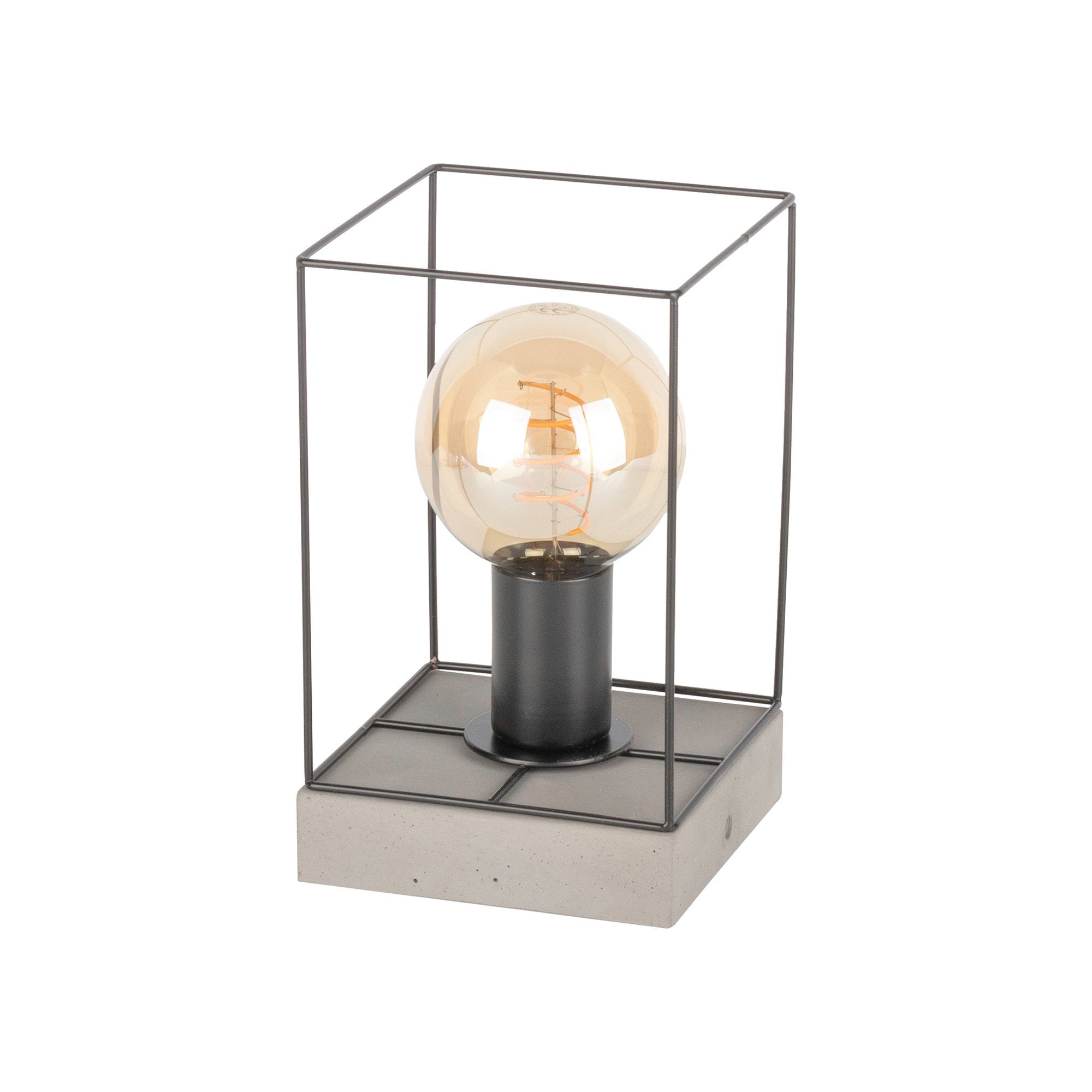SPOT Light Tafellamp GRETTER CONCRETE Van echt beton en metaal, bijpassende LM E27 / exclusief, natuurproduct tafellampen grijs