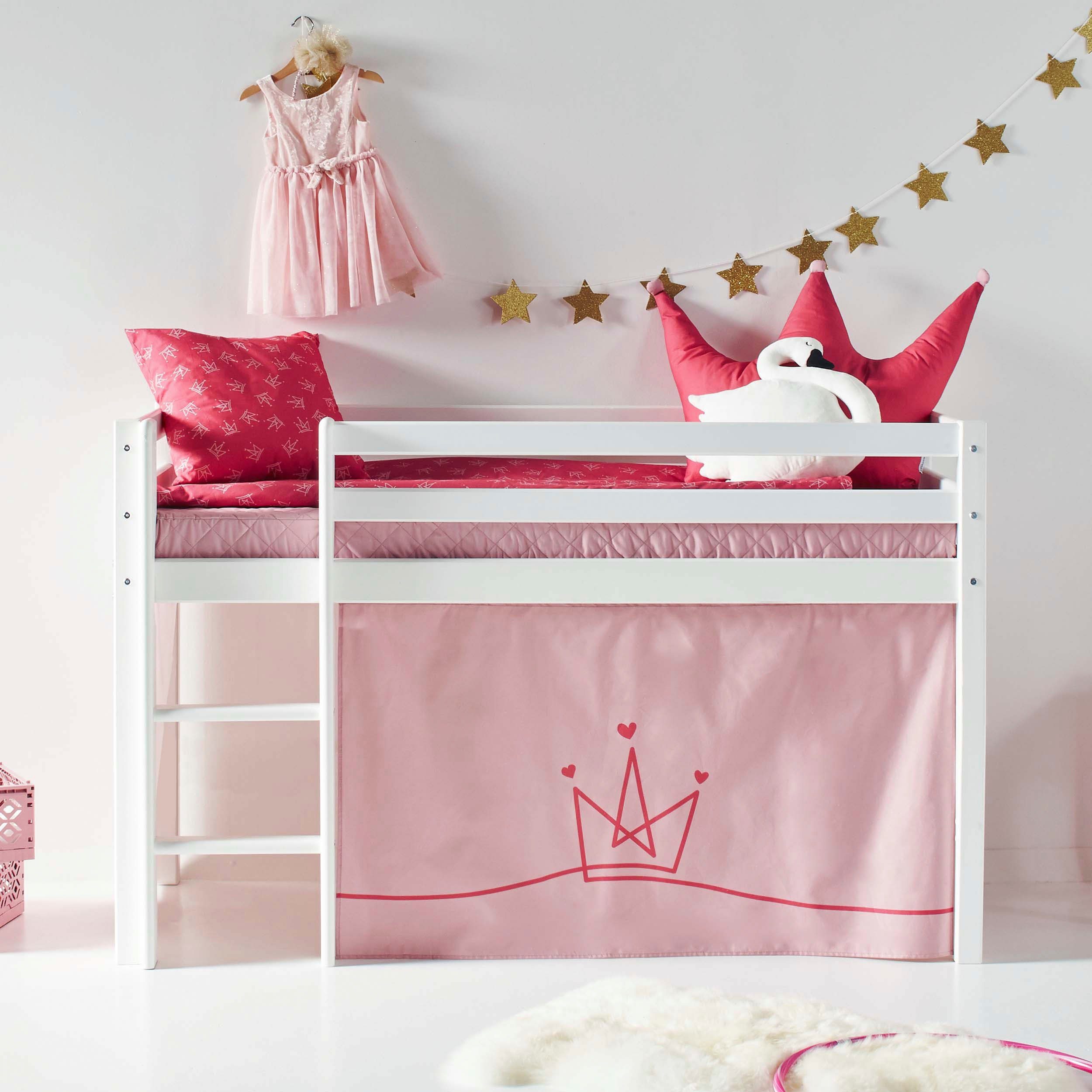 Hoppekids Hoogslaper ECO Dream, kinderbed, speelbed, halfhoog bed van massief hout