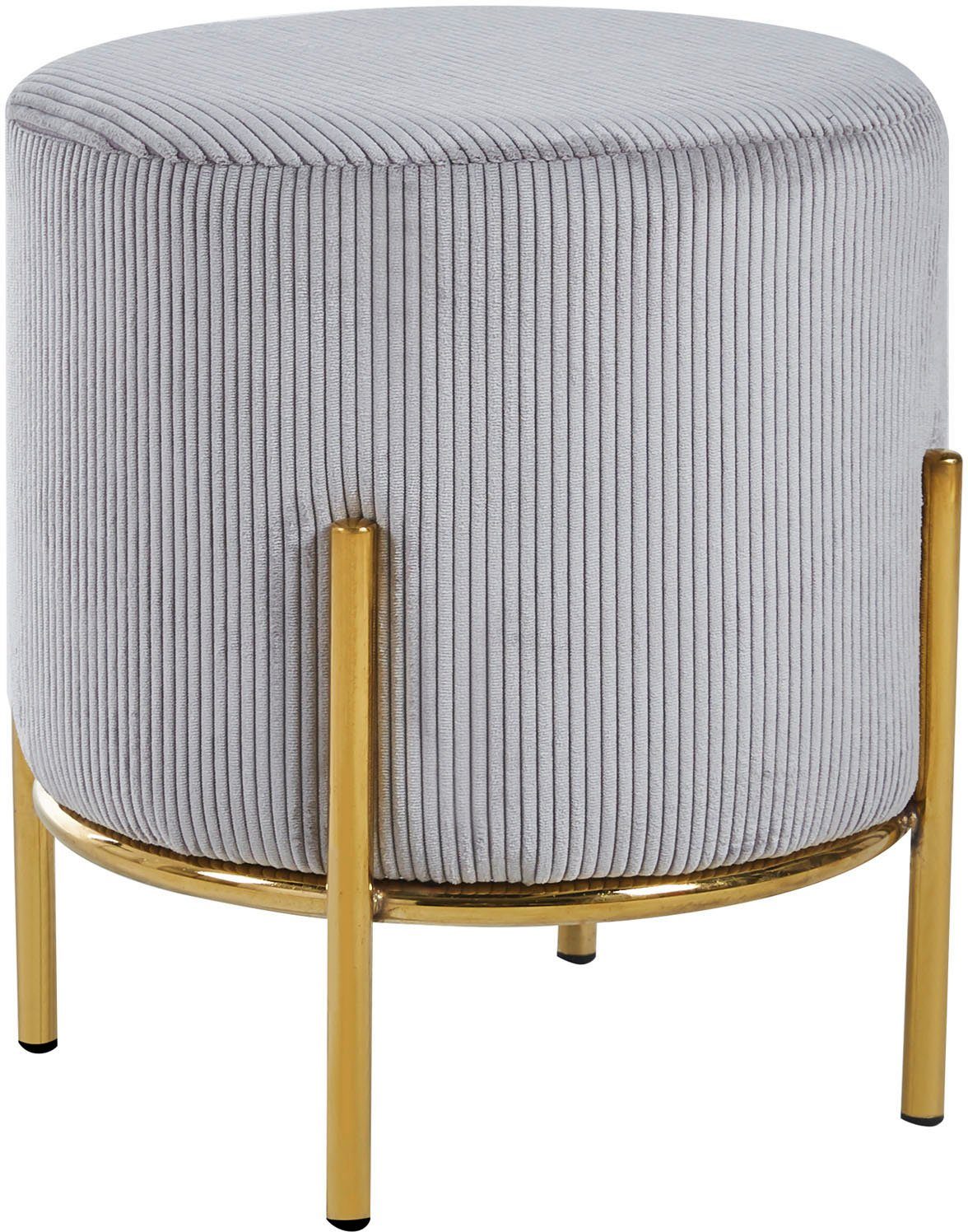 SalesFever Hocker met designframe van goudkleurig metaal