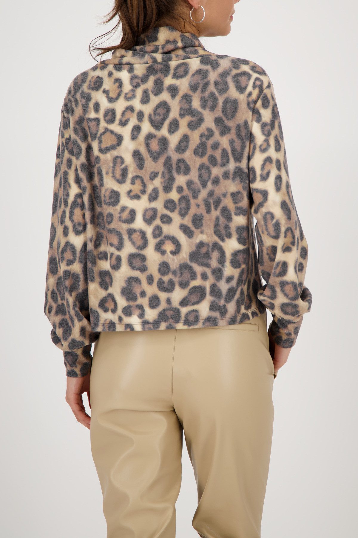 Monari Sweatshirt met allover leeuw