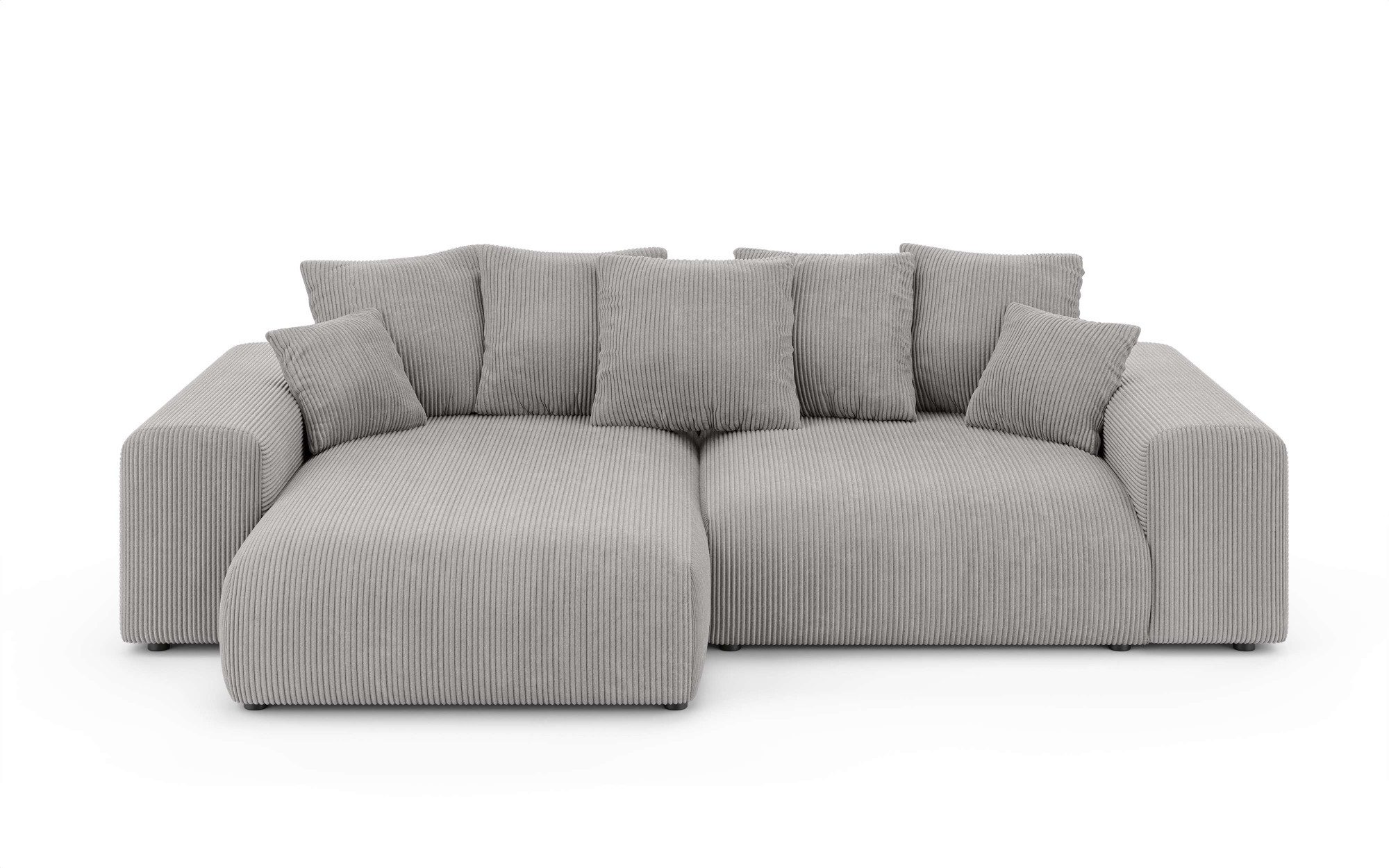 Home affaire Hoekbank LAKESIDE met bedfunctie en bedlade, B/D/H 257/166/84 cm L-vorm, recamiere aan beide zijden monteerbaar, golfondersteuning
