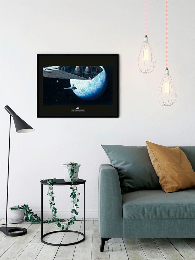Komar Wanddecoratie Star Wars Classic RMQ Hoth omloopbaan Wanddecoratie voor de kinderkamer - zonder lijst (1 stuk)
