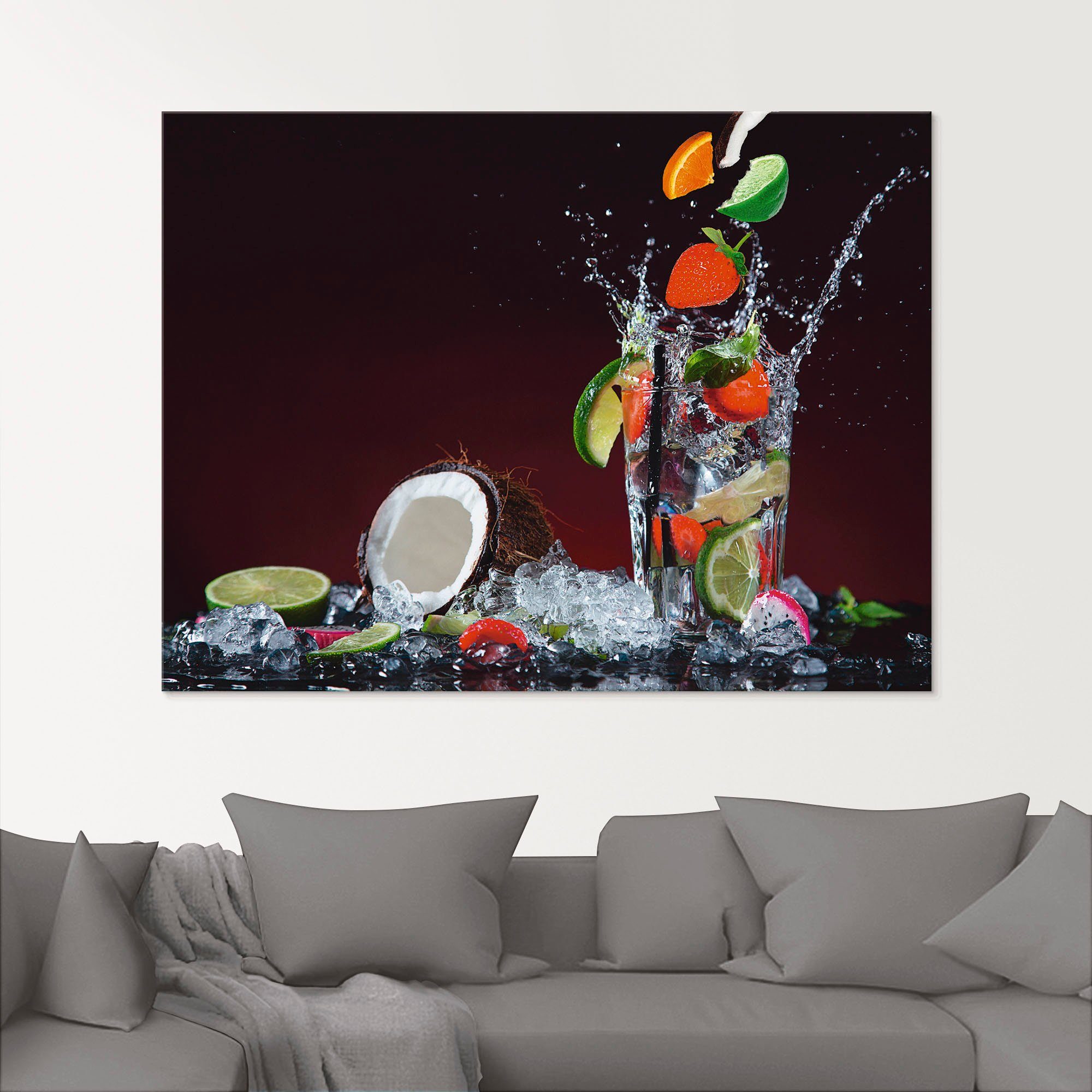 Artland Print op glas Verse fruitcocktail II