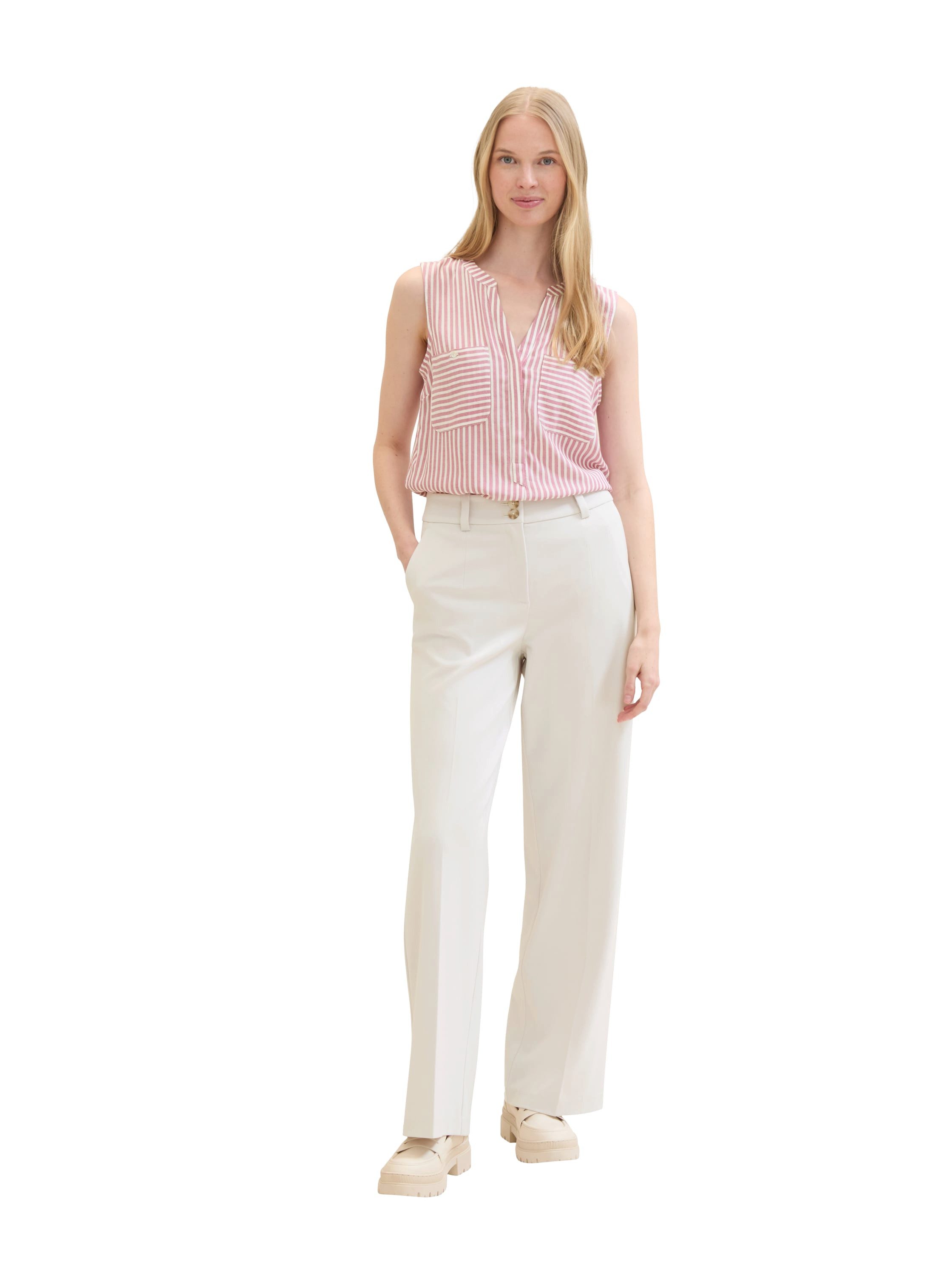 Tom Tailor Shirt gestreept met opgezette borstzakken