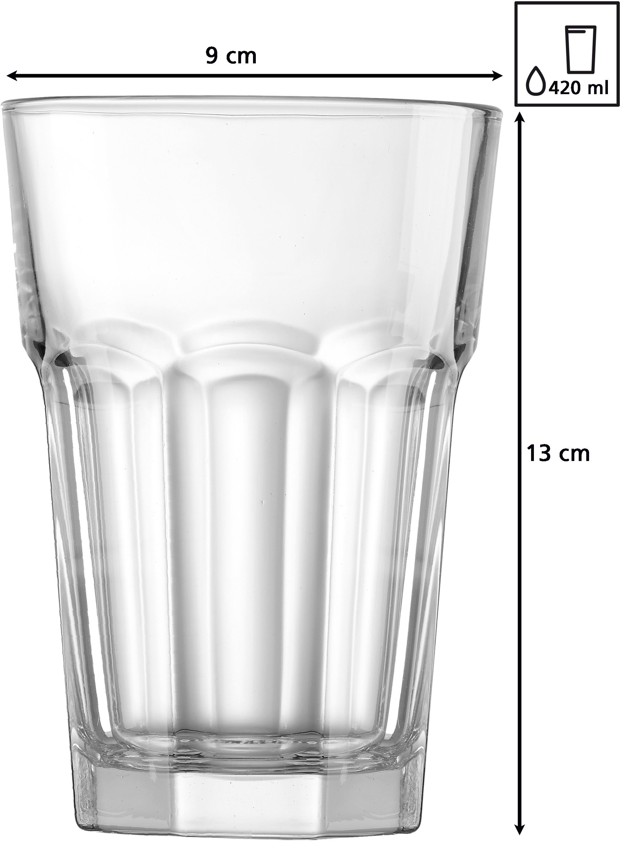 Ritzenhoff & Breker Glazenset Riad Facetten-look(set, 6-delig)