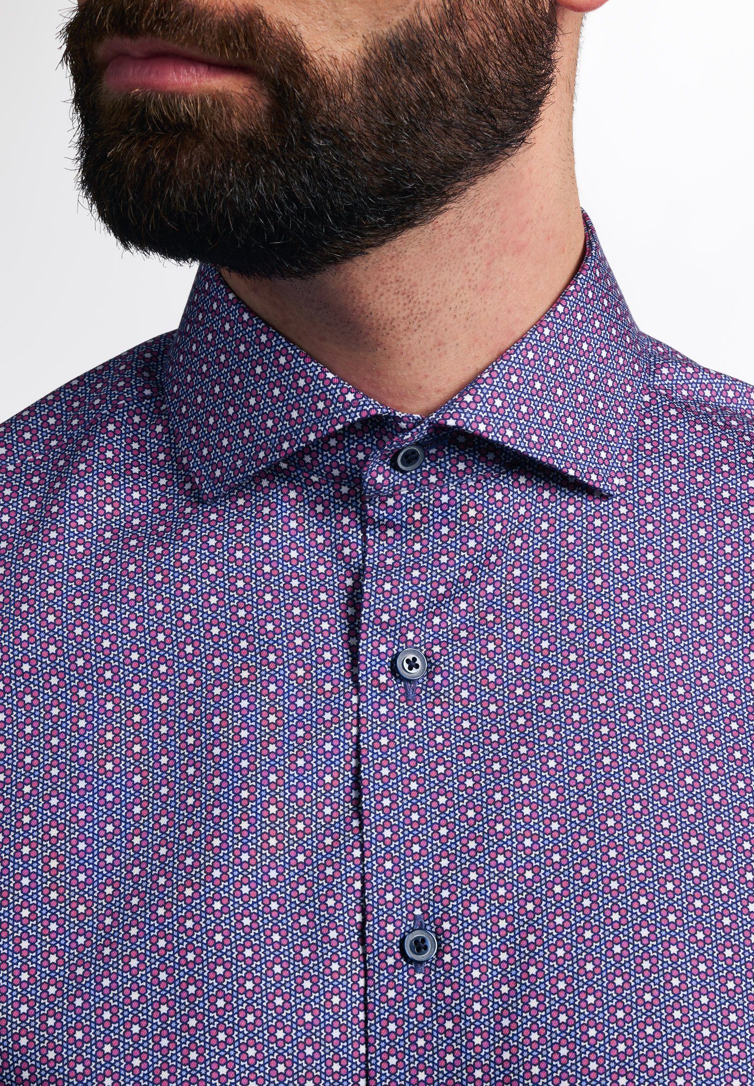 Eterna Overhemd met lange mouwen MODERN FIT NON IRON (strijkvrij)