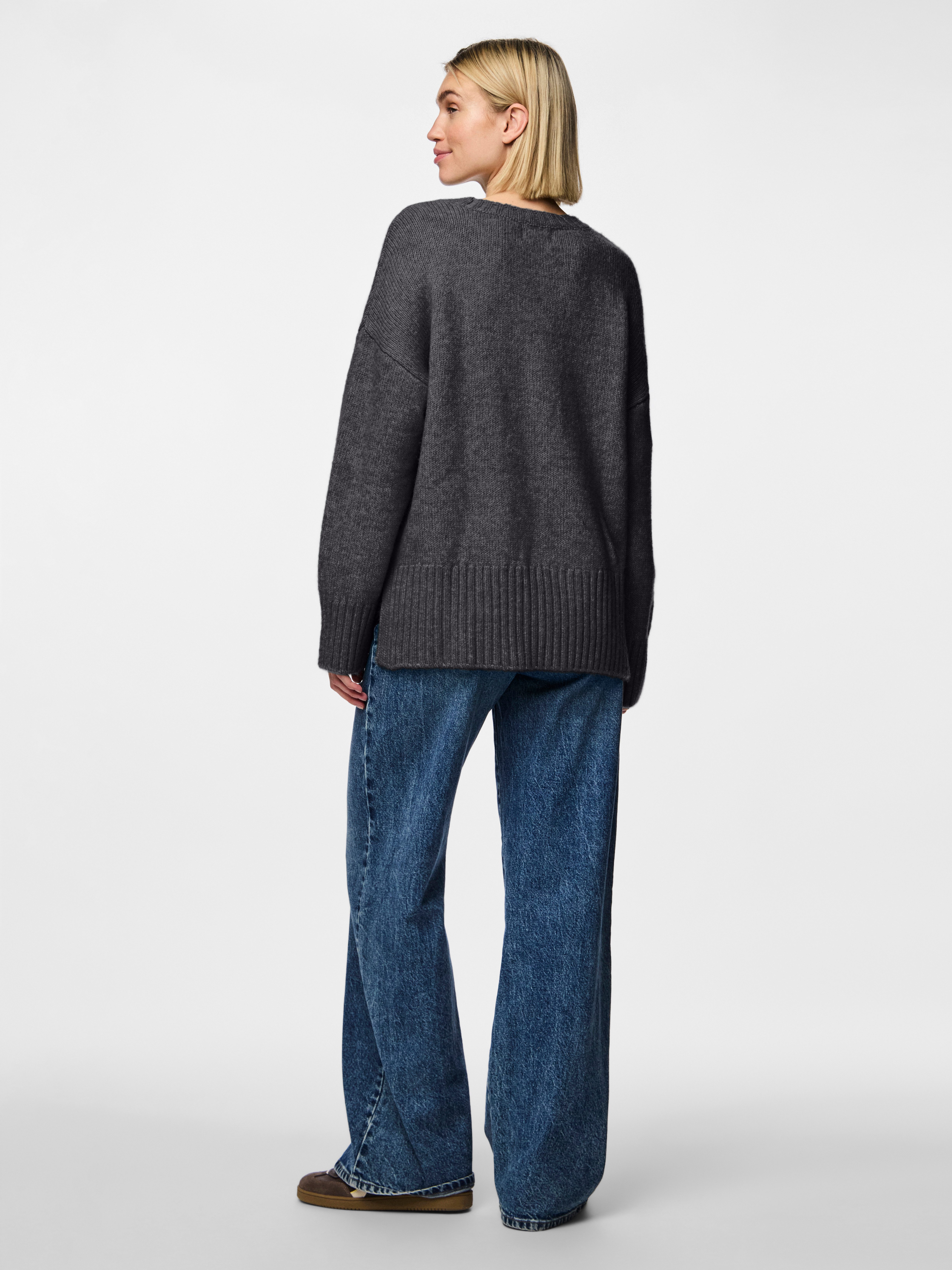 pieces Trui met ronde hals PCNANCY LS LOOSE O-NECK KNIT NOOS BC
