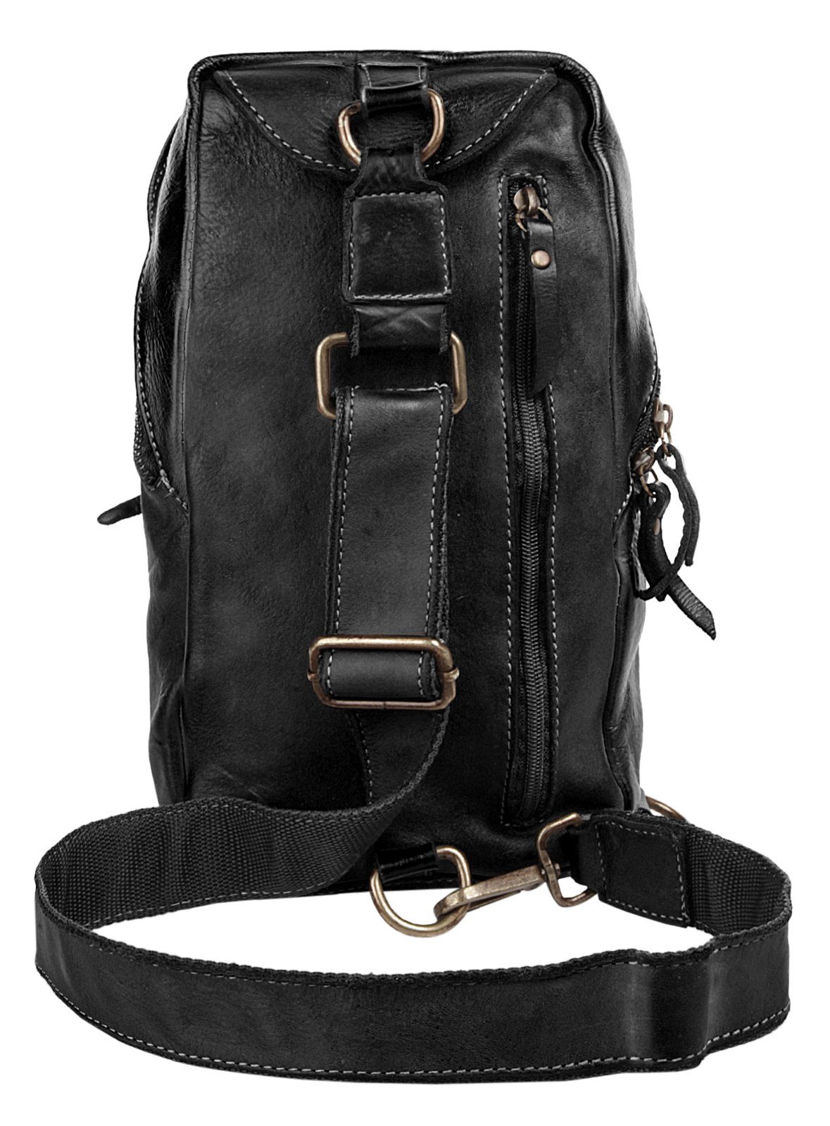 X-Zone Schoudertas echt leer, made in italy