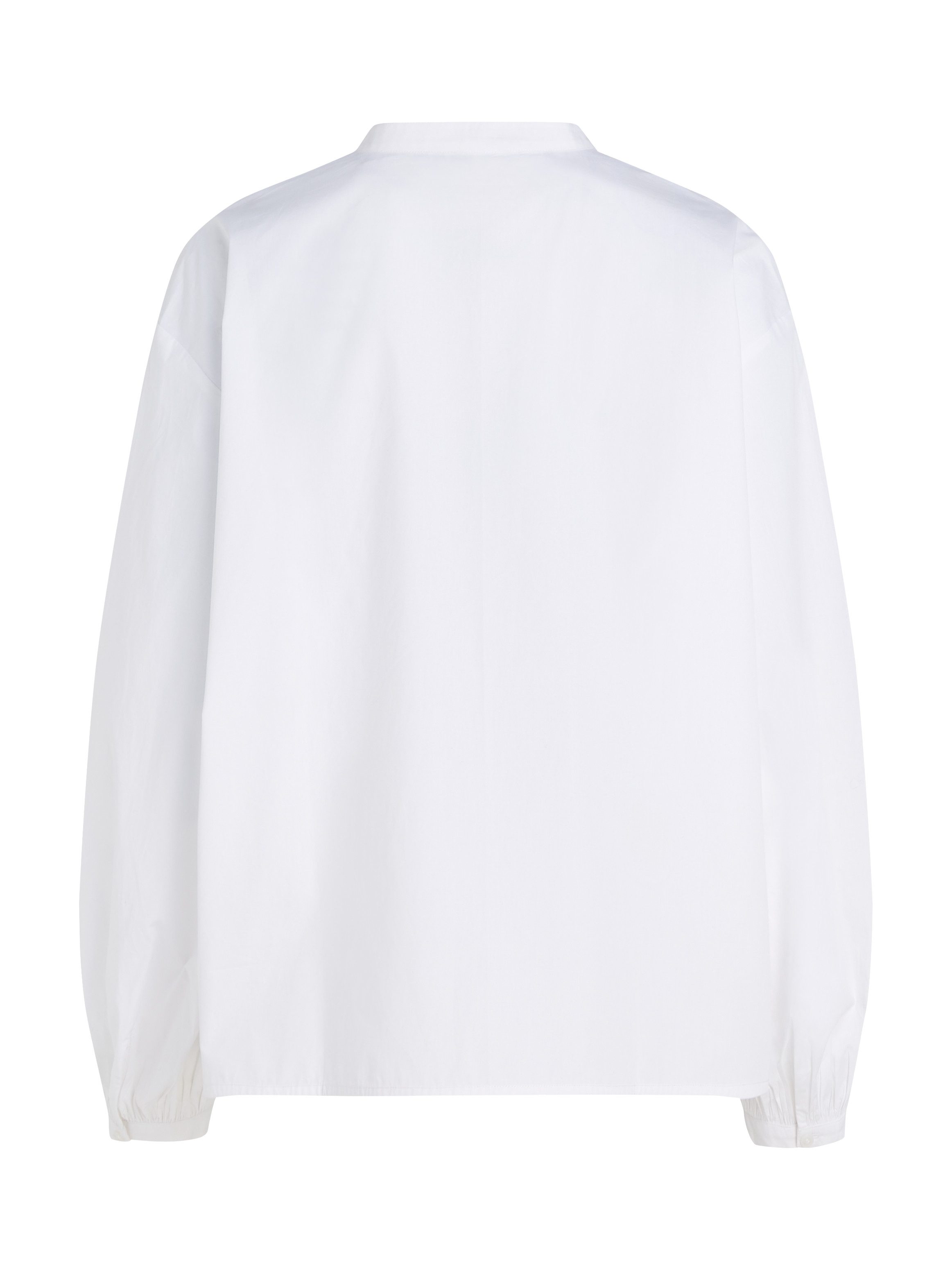 Tommy Hilfiger Blouse met lange mouwen COTTON V-NECK BALLOON LS BLOUSE