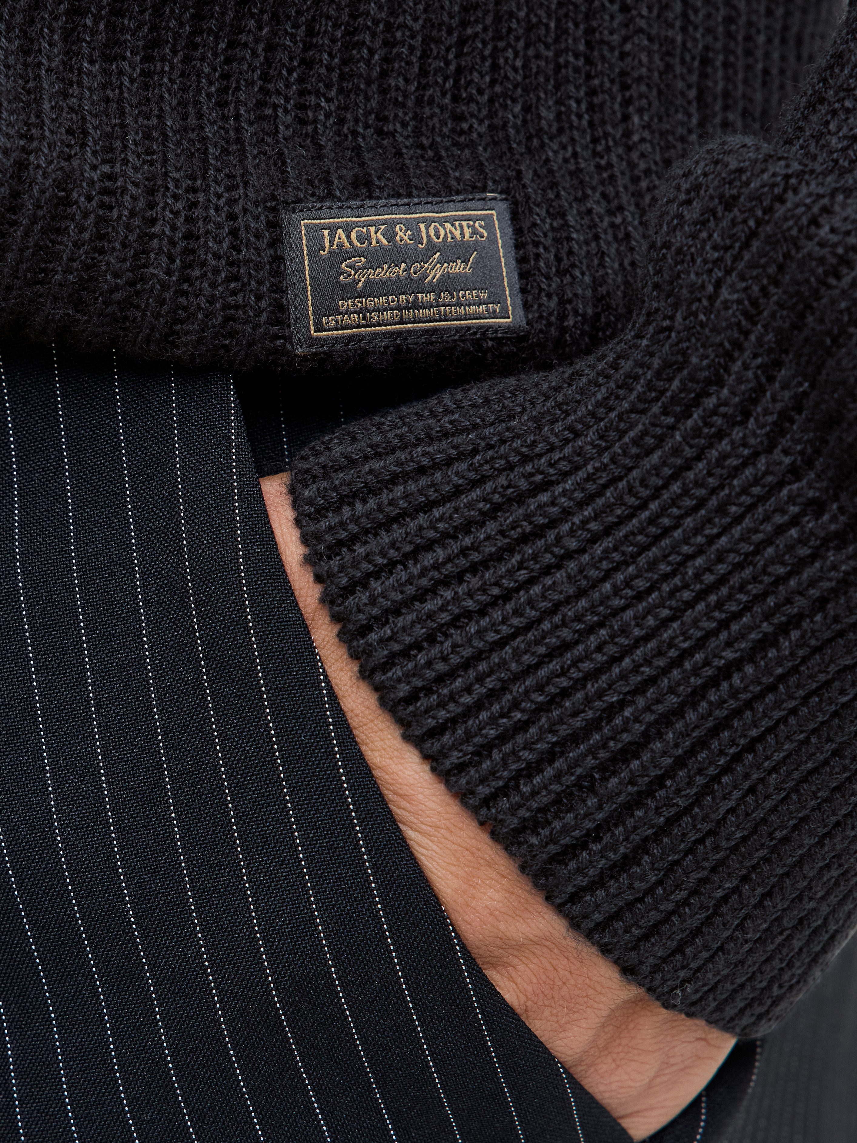 Jack & Jones PlusSize Schipperstrui JJPANNEL KNIT HALF ZIP AW25 PLS