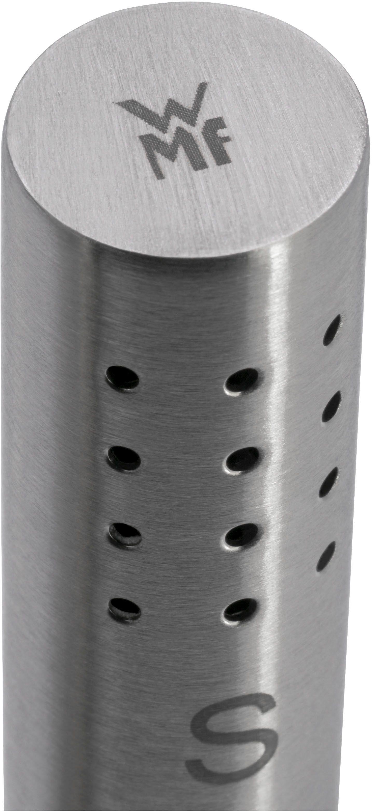 WMF Peper- en zoutstel Cromargan roestvrij staal 18/10, acaciahout, incl. vultrechter (set, 4-delig)