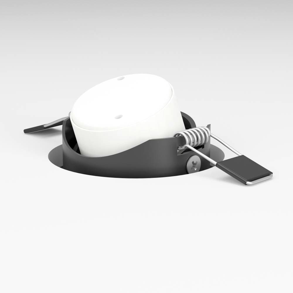 EGLO Plafondlamp SALICETO inbouwlamp, 3-delige set, zwart, dimbaar, kop draaibaar (1 stuk)