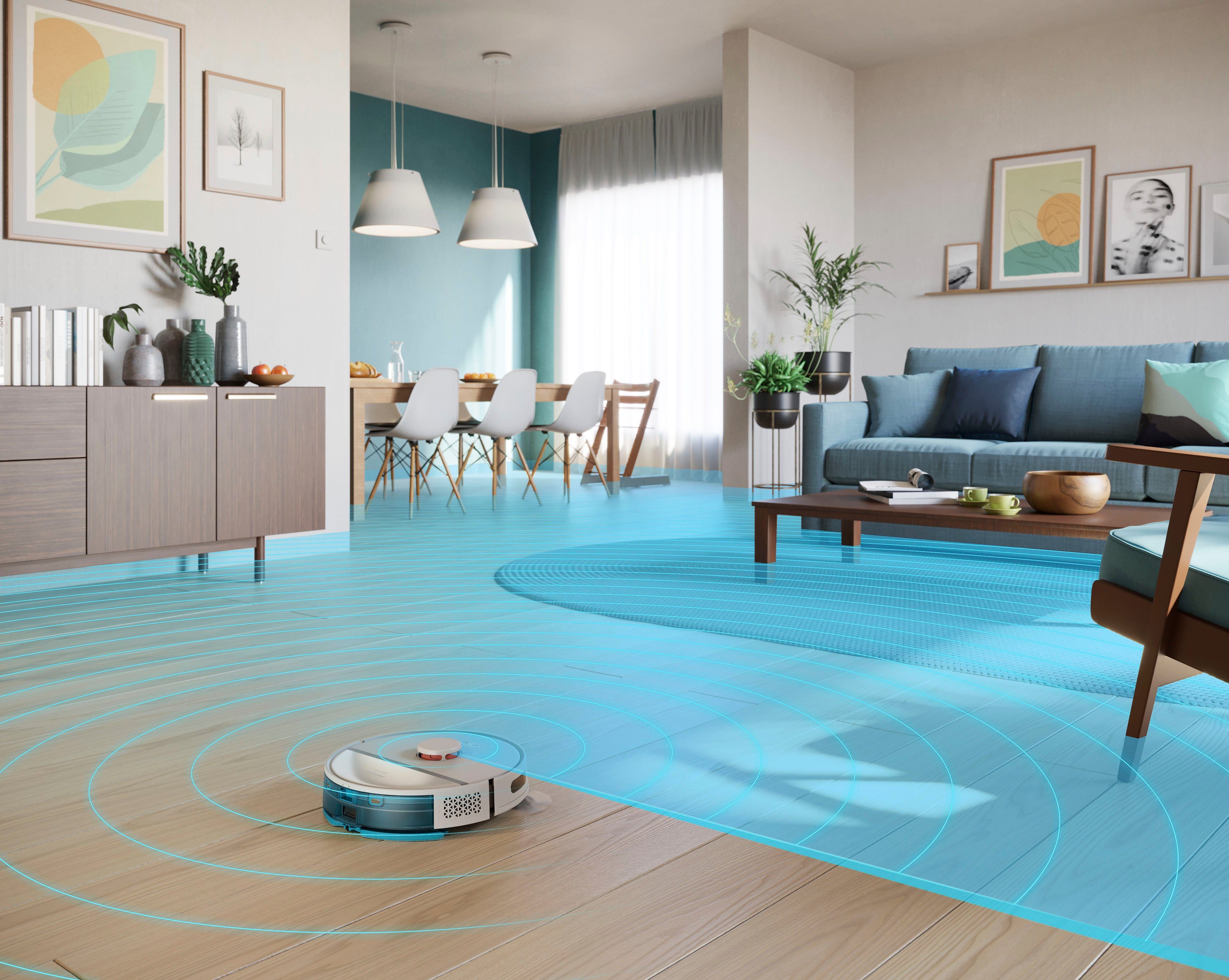 Philips Robotstofzuiger XU3110/02, batterijduur 230 min, tapijt functie 360° lasernavigatie en dweilfunctie, incl. reinigingsstation