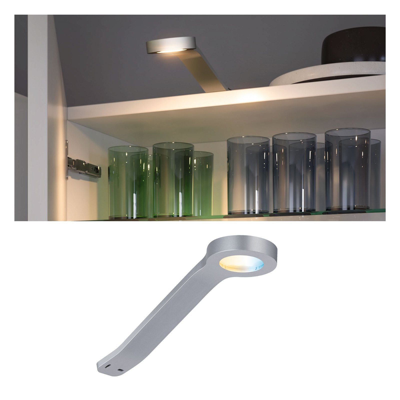 Paulmann Verlichting voor onderkast Clever Connect Spot Mike 2W 2700-6500K 12V chroom mat/kunststof (1 stuk)