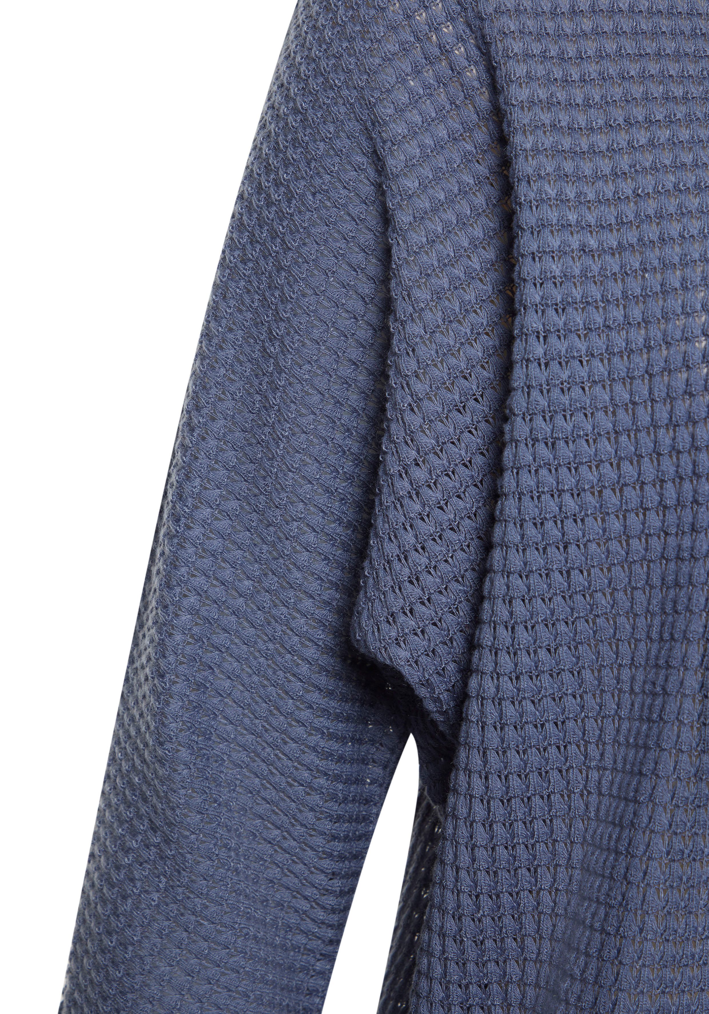 Vivance Shirt met lange mouwen Met modieuze wafelstructuur van kreukvrije breikwaliteit