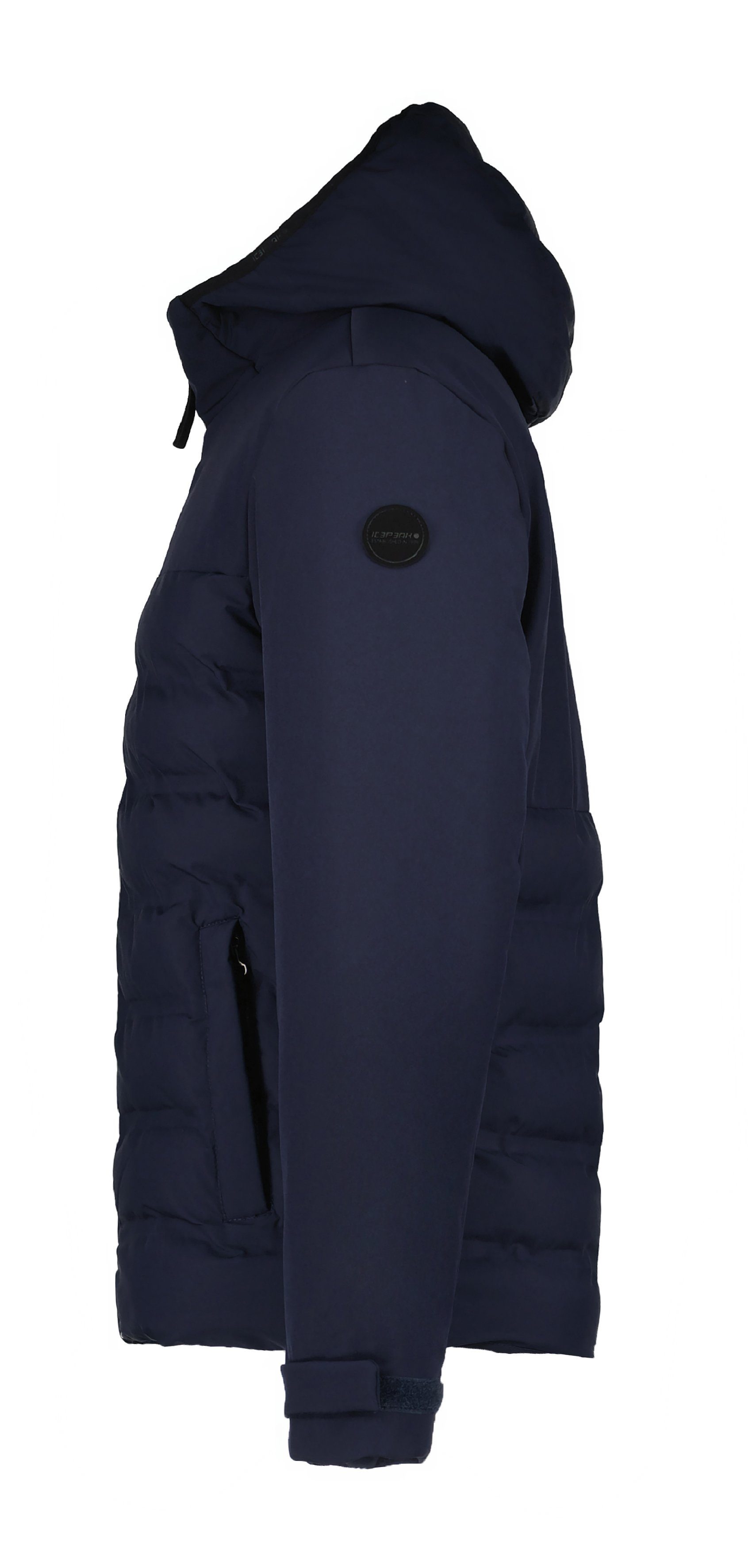 Icepeak Gebreid fleecejack H STRICKFLEECEJACKE AGAR met logo-patch op de bovenarm