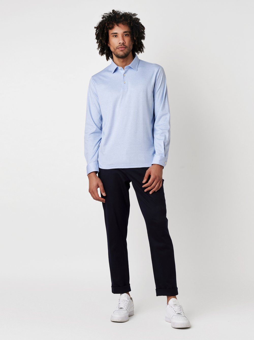 Desoto Poloshirt met lange mouwen Essentieel Polo Kent 1/1