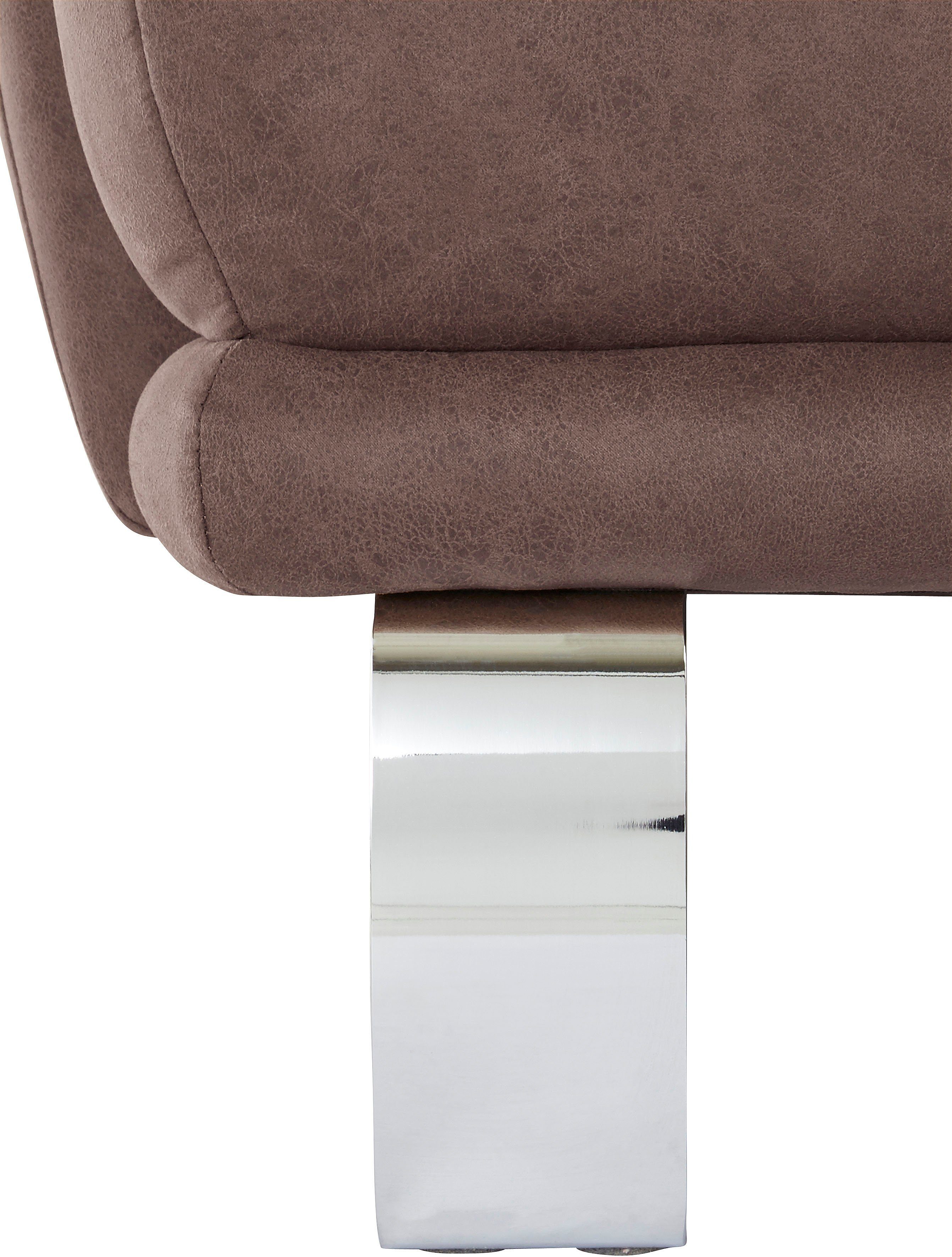 TRENDMANUFAKTUR Hoekbank Cecilia II, in Italiaans design, comfortabel, hoog zitcomfort, L-vorm