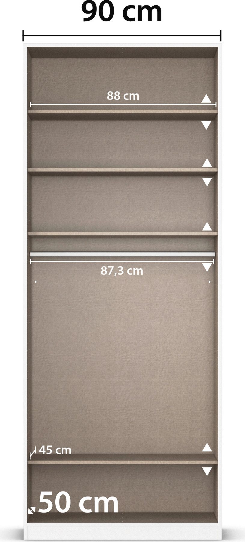 rauch Draaideurkast Kledingkasten kast garderobe AGORDO met glazen front doordachte binnenuitrusting, in 6 breedtes en 2 hoogtes made in germany
