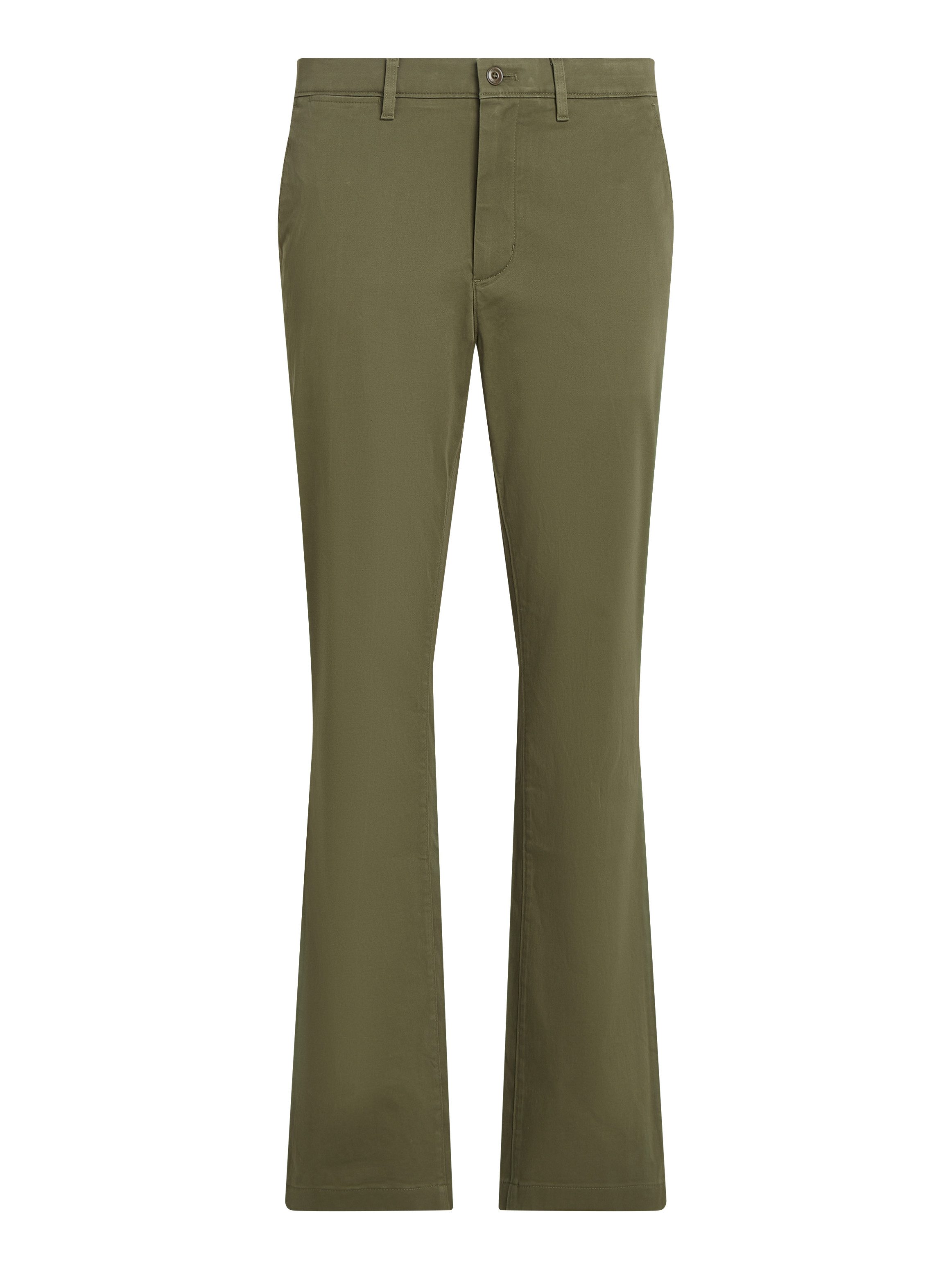 Tommy Hilfiger Chino DENTON CHINO SATIN met achterzakken met knoop, logo-borduursel