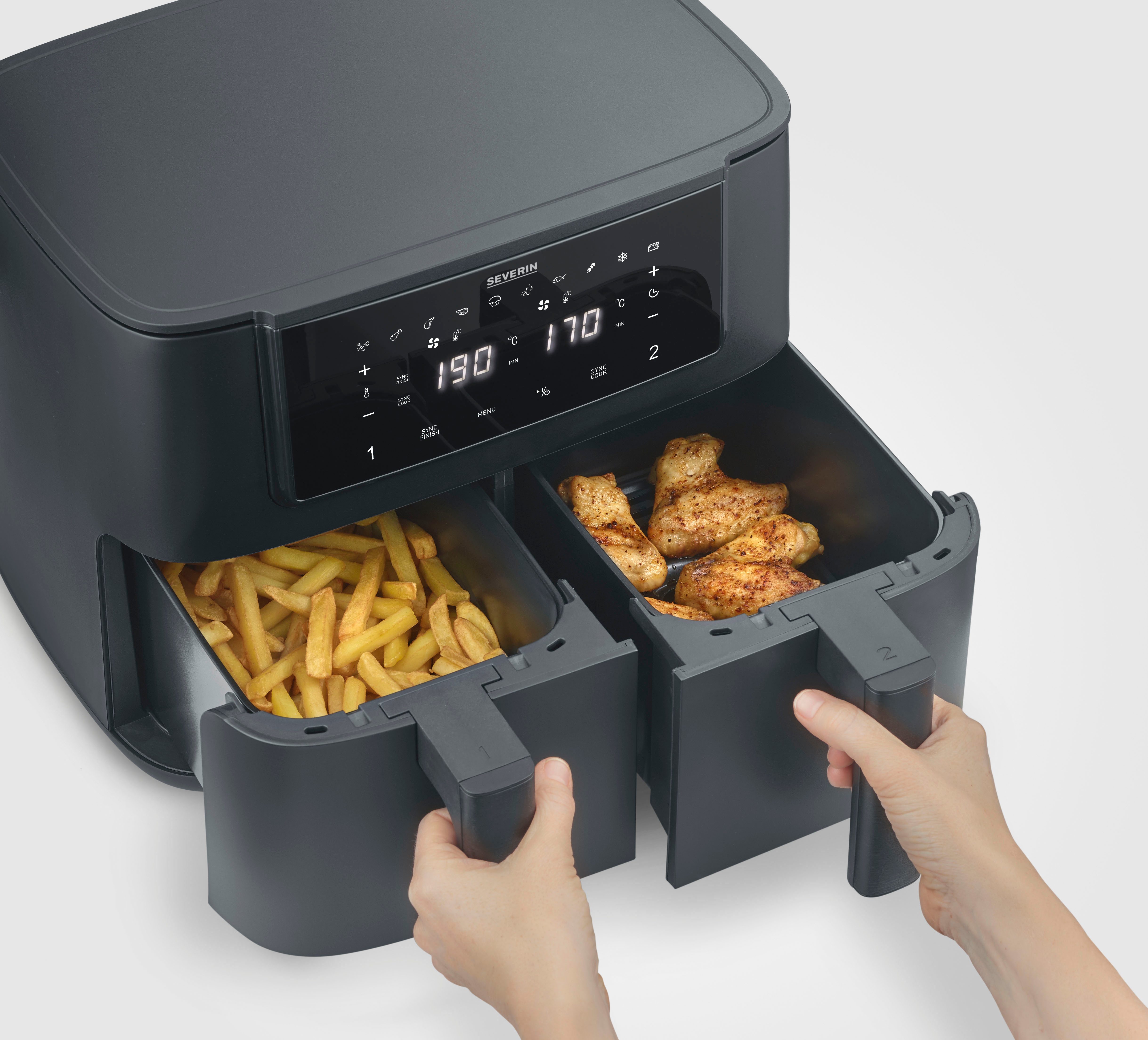 Severin Airfryer FR 2463 2 x 4 l "Dual"