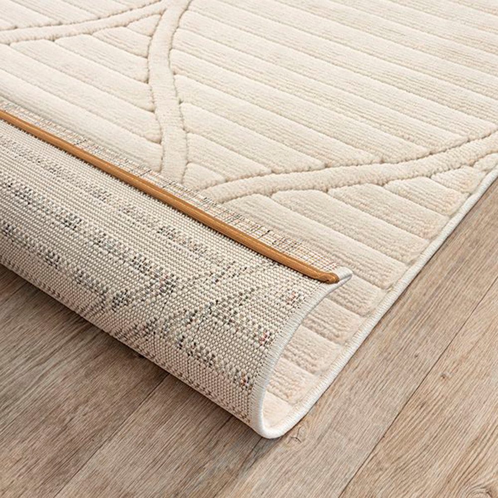 The carpet Vloerkleed Parma moderne woonkamer tapijt geschikt voor buiten, dichte pool