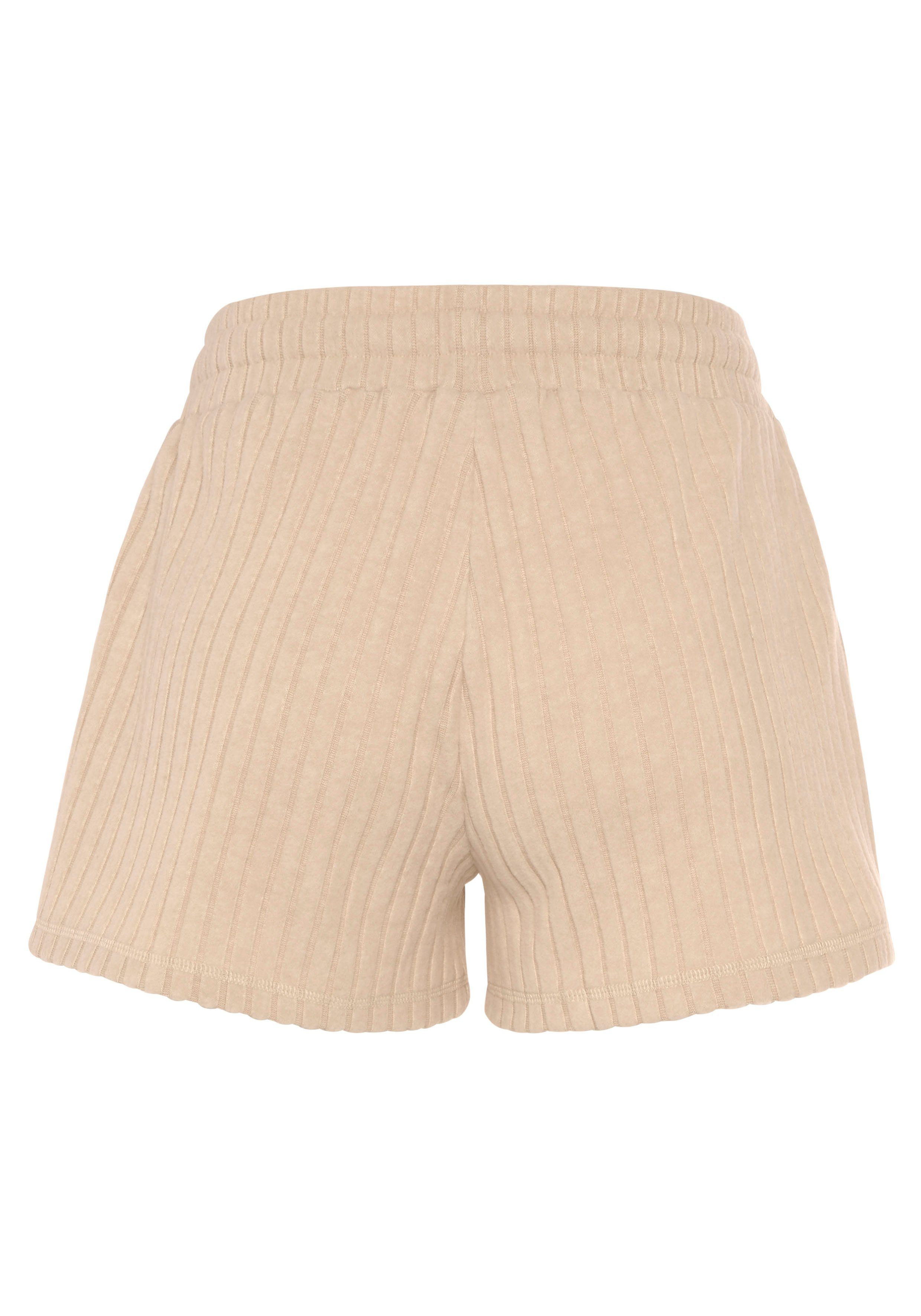 Lascana Short - Lounge shorts gemêleerd Lounge-/brei shorts gemêleerd met bindkoord, loungewear