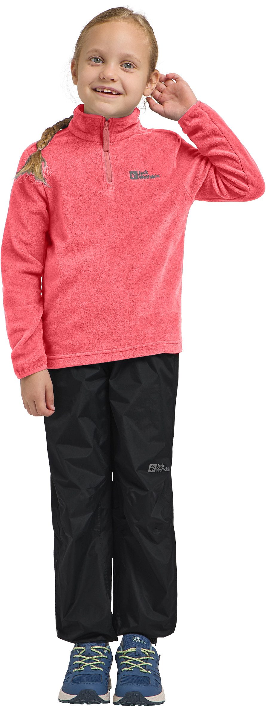 Jack Wolfskin Trui met staande kraag TAUNUS HALFZIP K eenvoudige temperatuurregeling