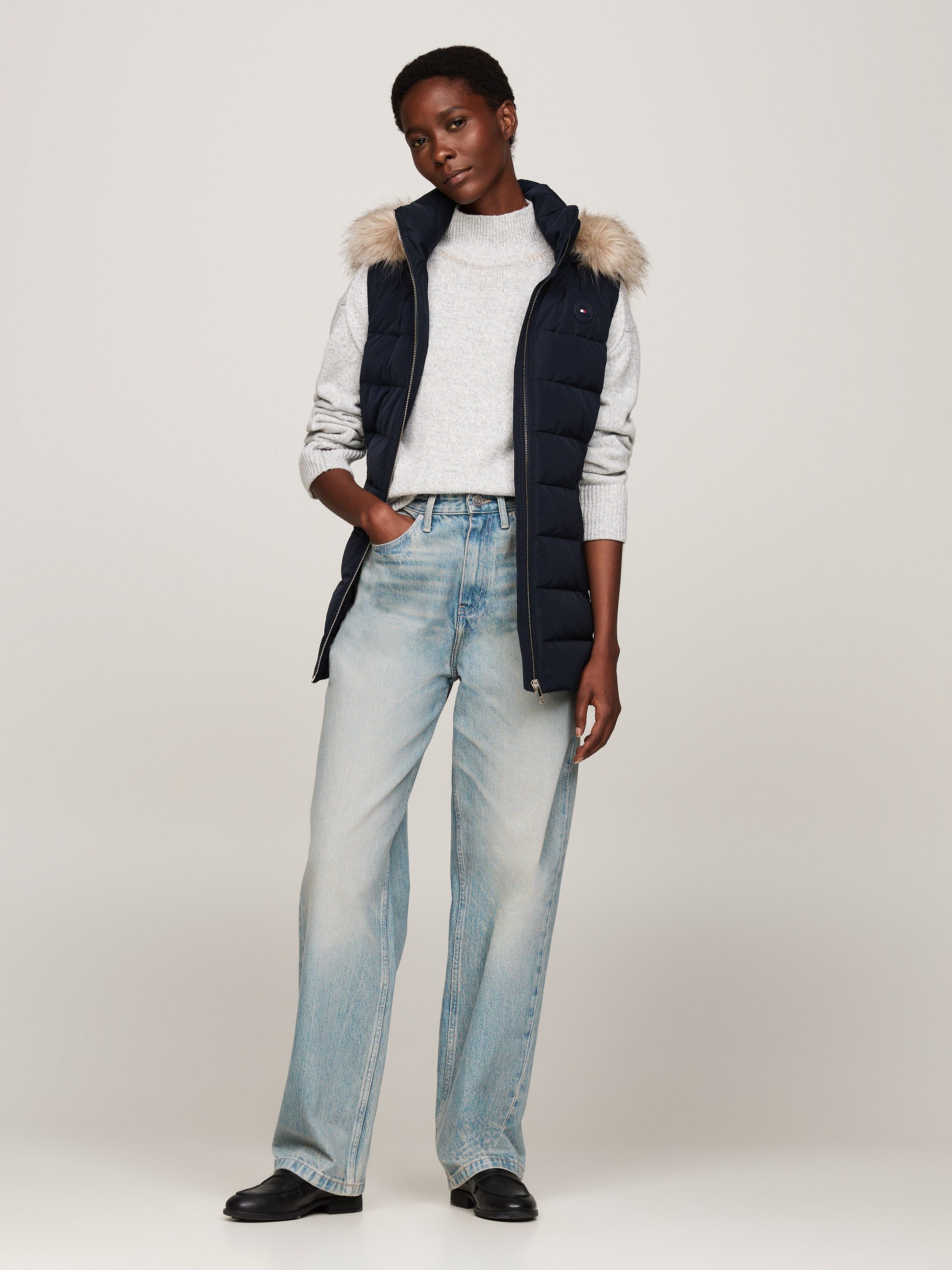 Tommy Hilfiger Bodywarmer HERITAGE DOWN TYRA VEST WITH FUR